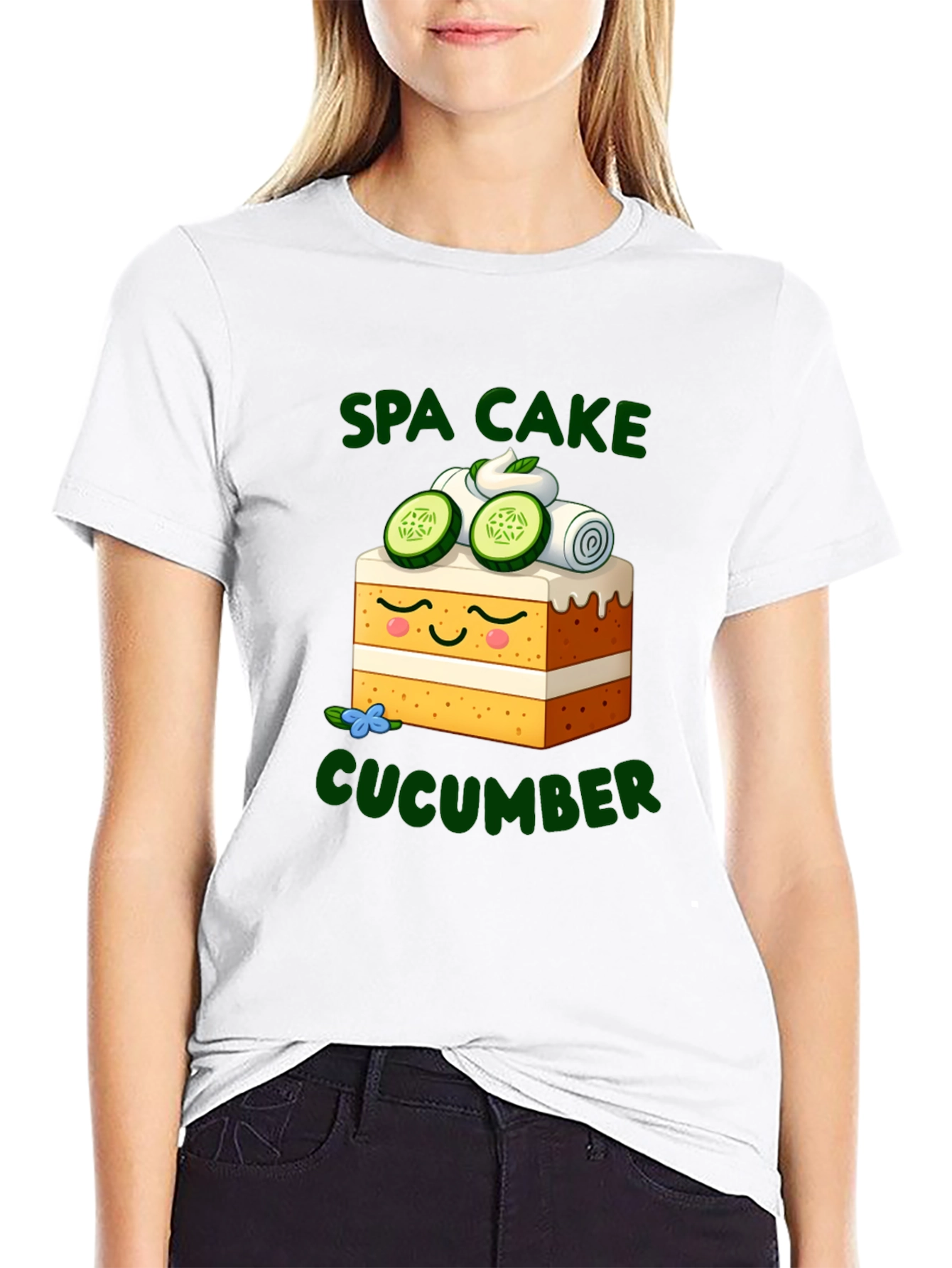 Spa Cake Cucumber Graphic T-Shirt
