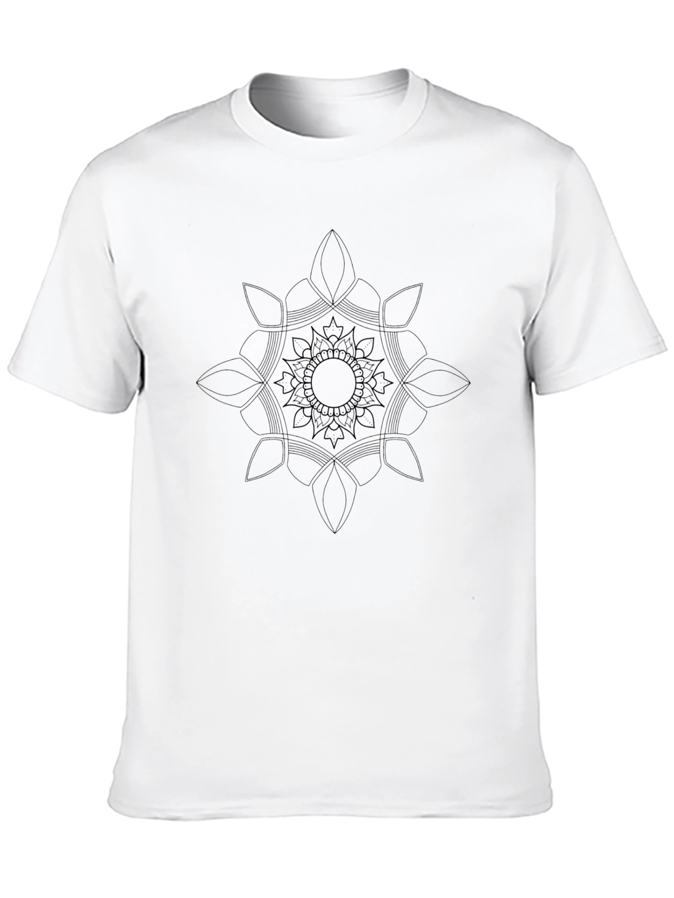 Black Mandala Print T-Shirt