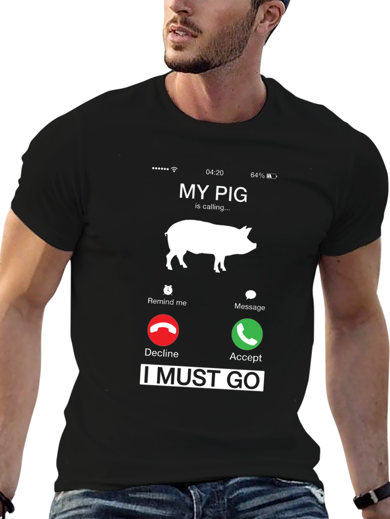My Pig Is Calling T-Shirt Funny Animal Lover Tee