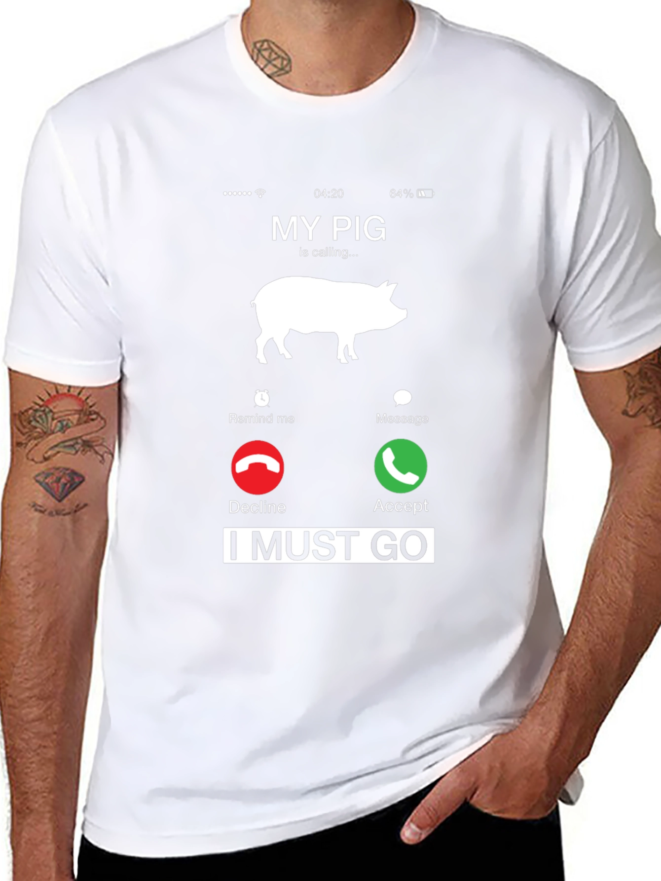 My Pig Is Calling T-Shirt Funny Animal Lover Tee