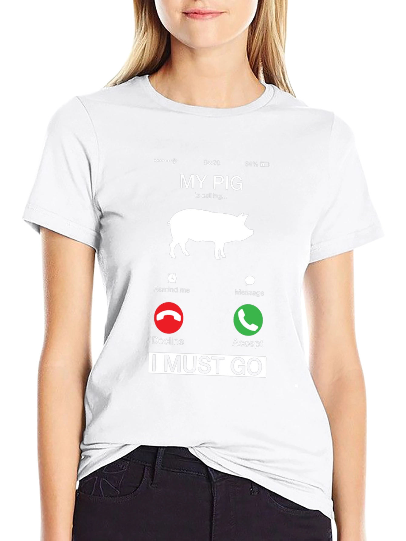 My Pig Is Calling T-Shirt Funny Animal Lover Tee