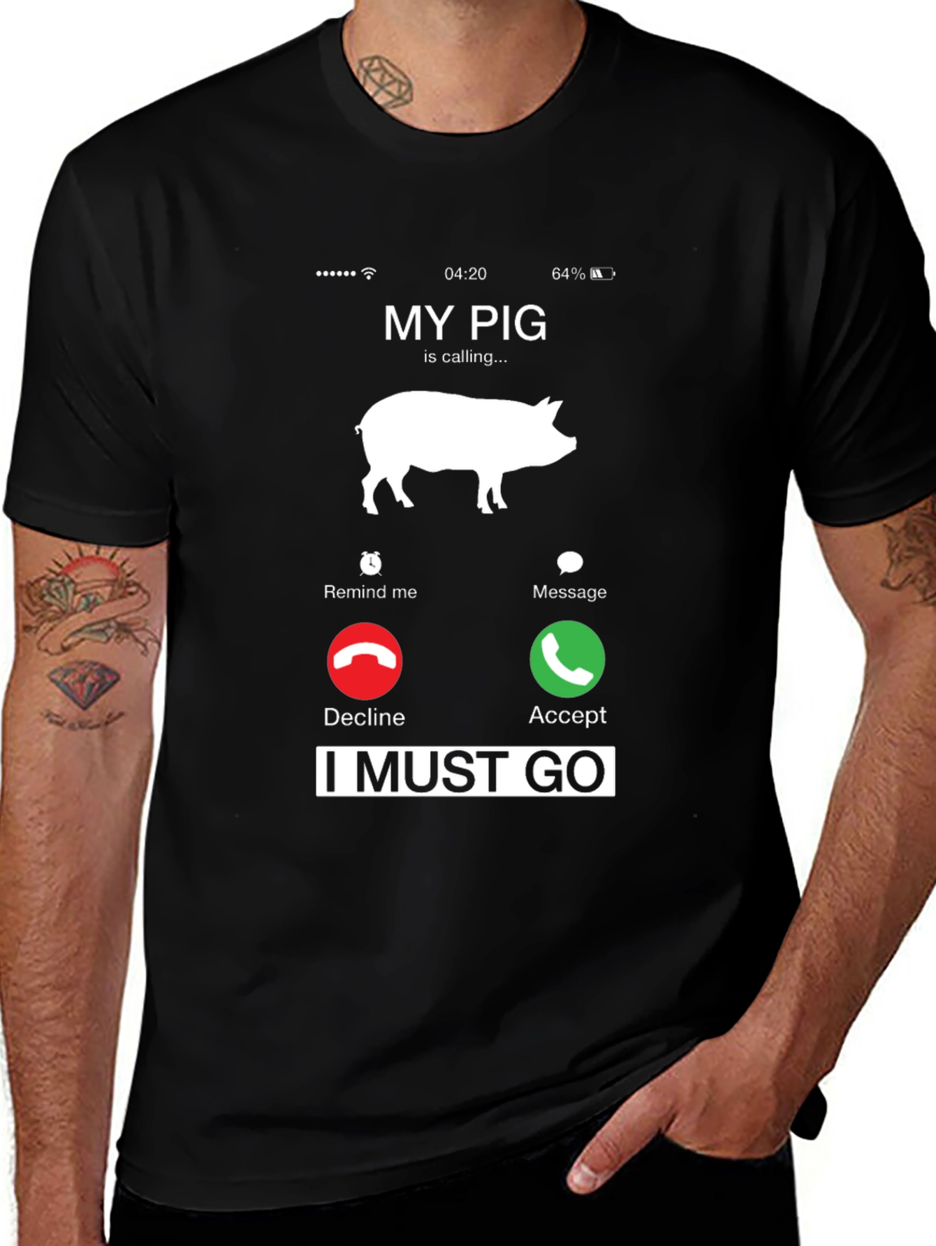 My Pig Is Calling T-Shirt Funny Animal Lover Tee