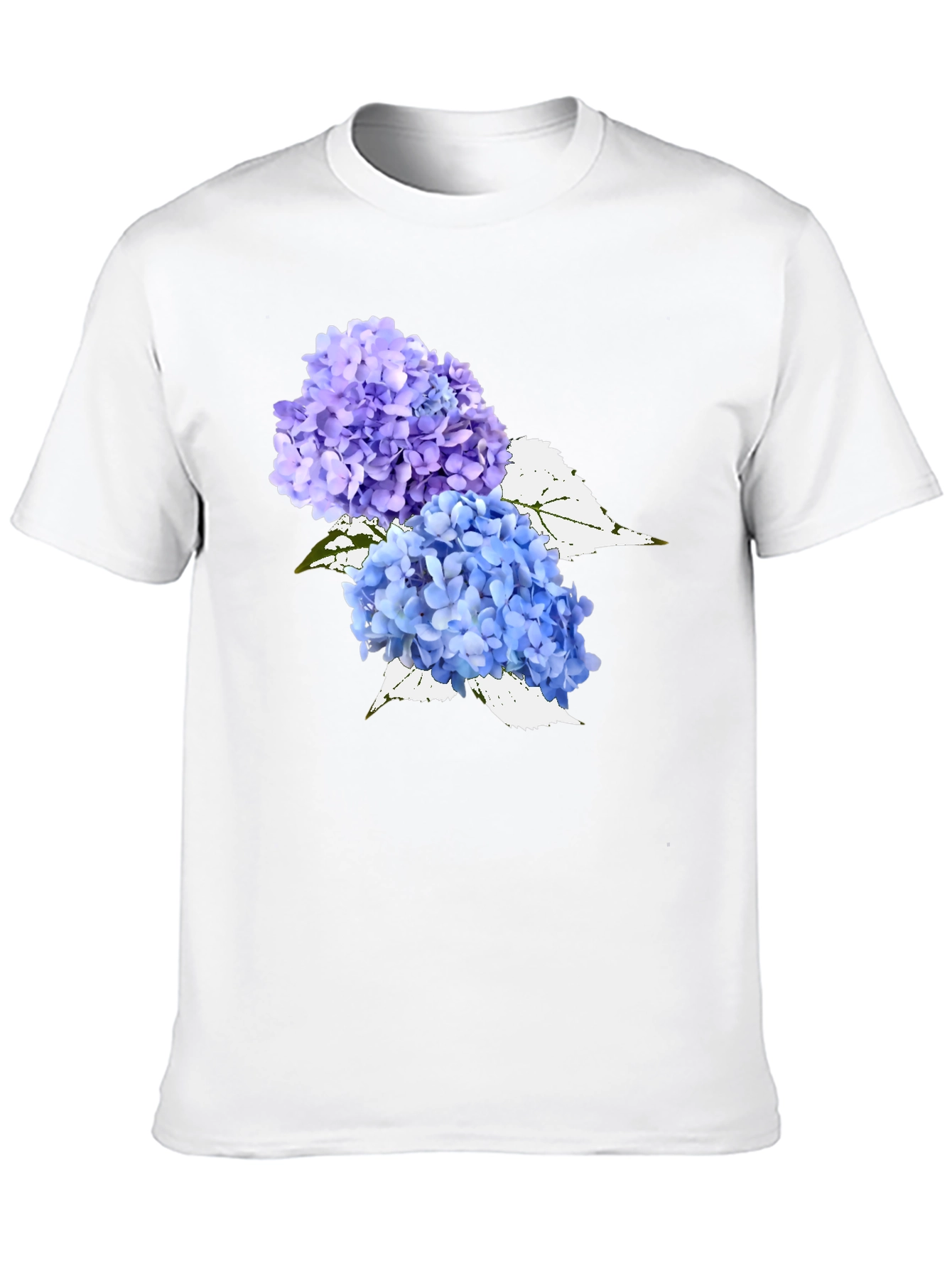 Floral Hydrangea Graphic Tee - Black