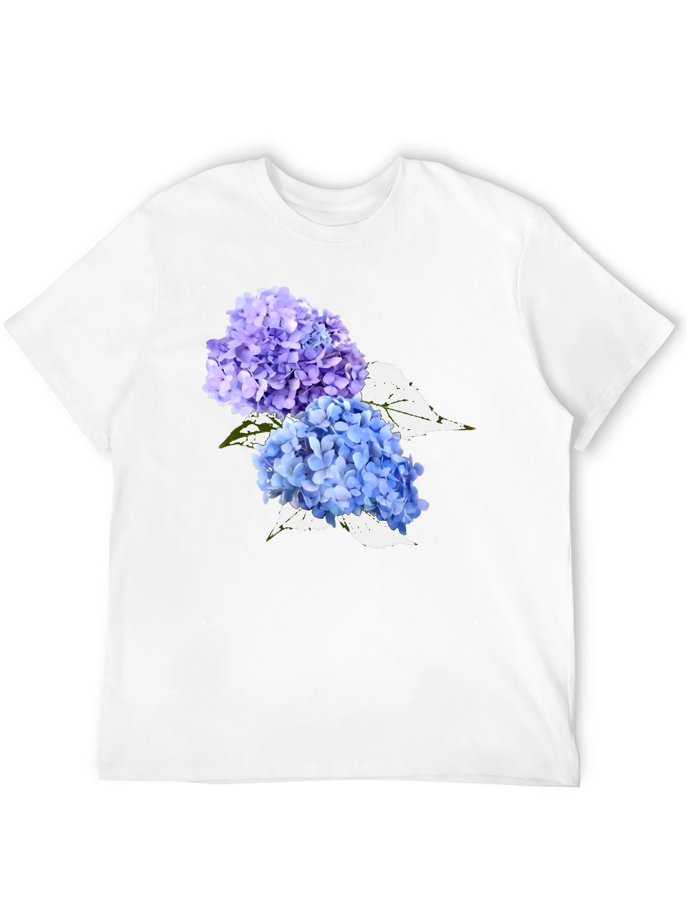Floral Hydrangea Graphic Tee - Black