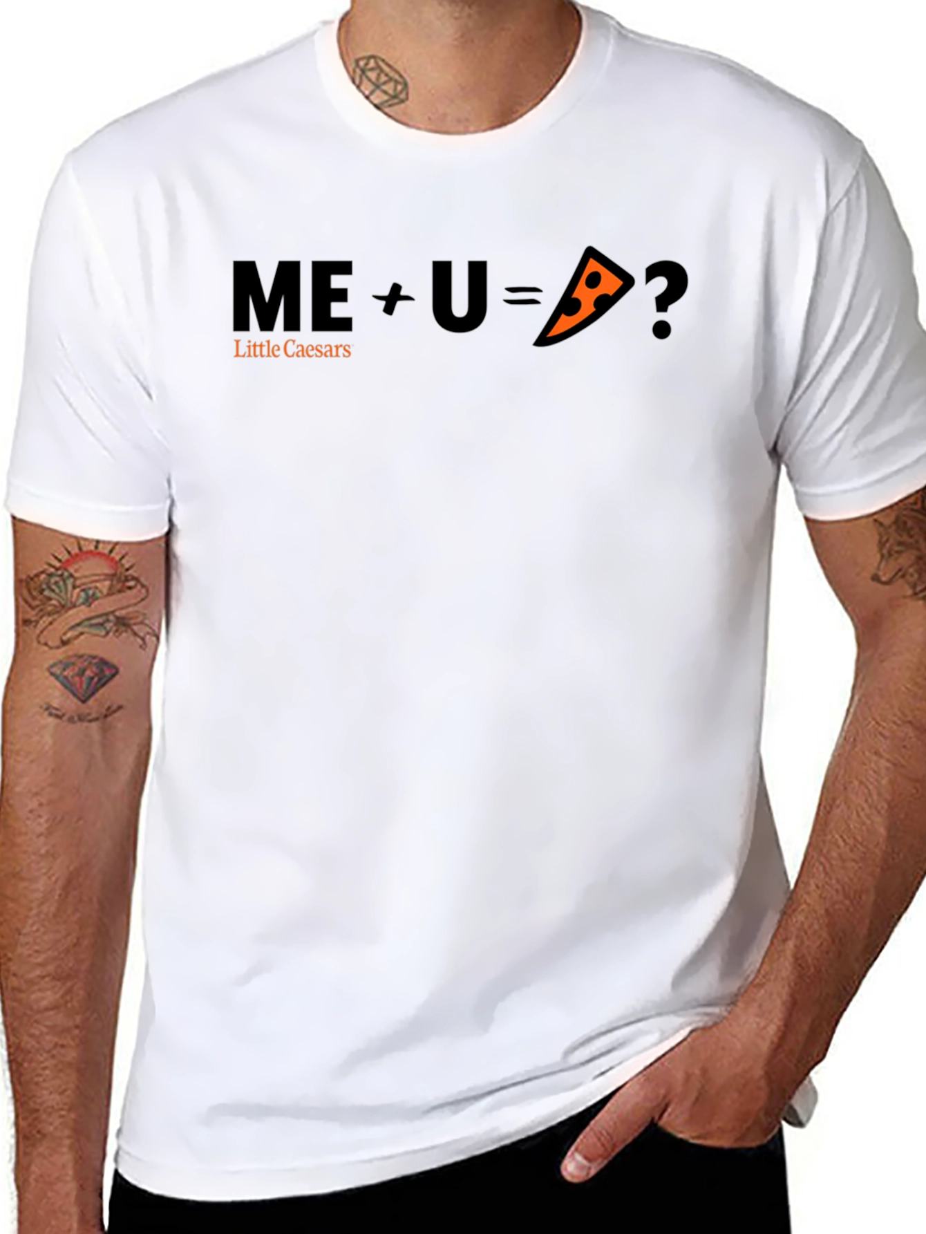Little Caesars ME+U=Pizza Graphic T-Shirt