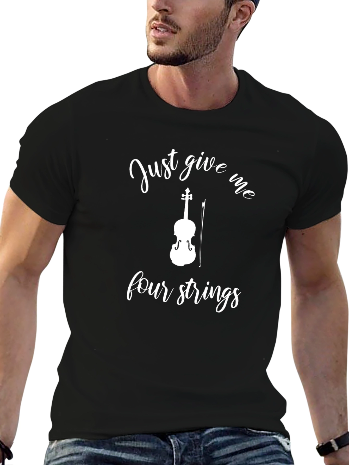 Violin Four Strings Graphic T-Shirt