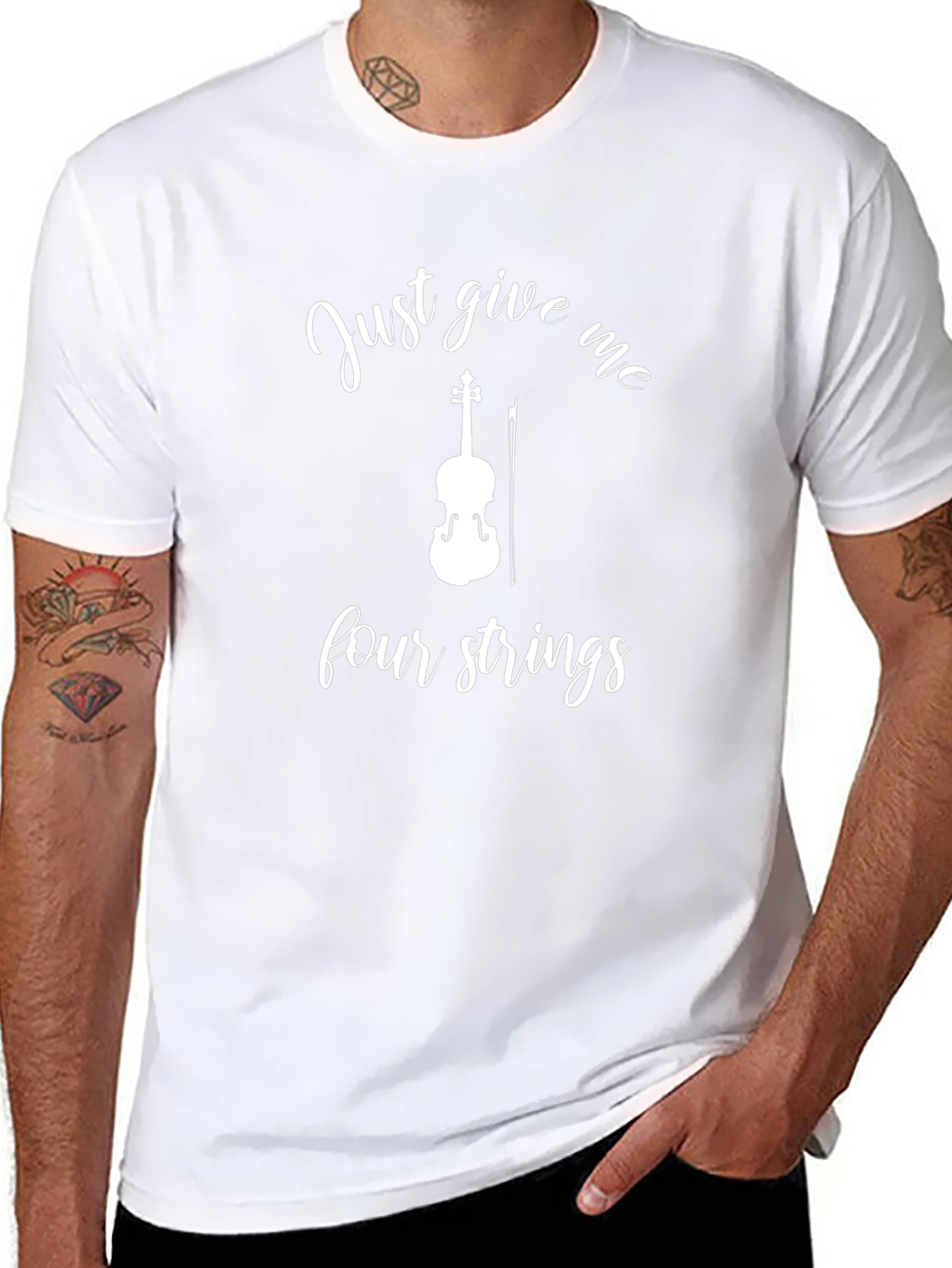 Violin Four Strings Graphic T-Shirt