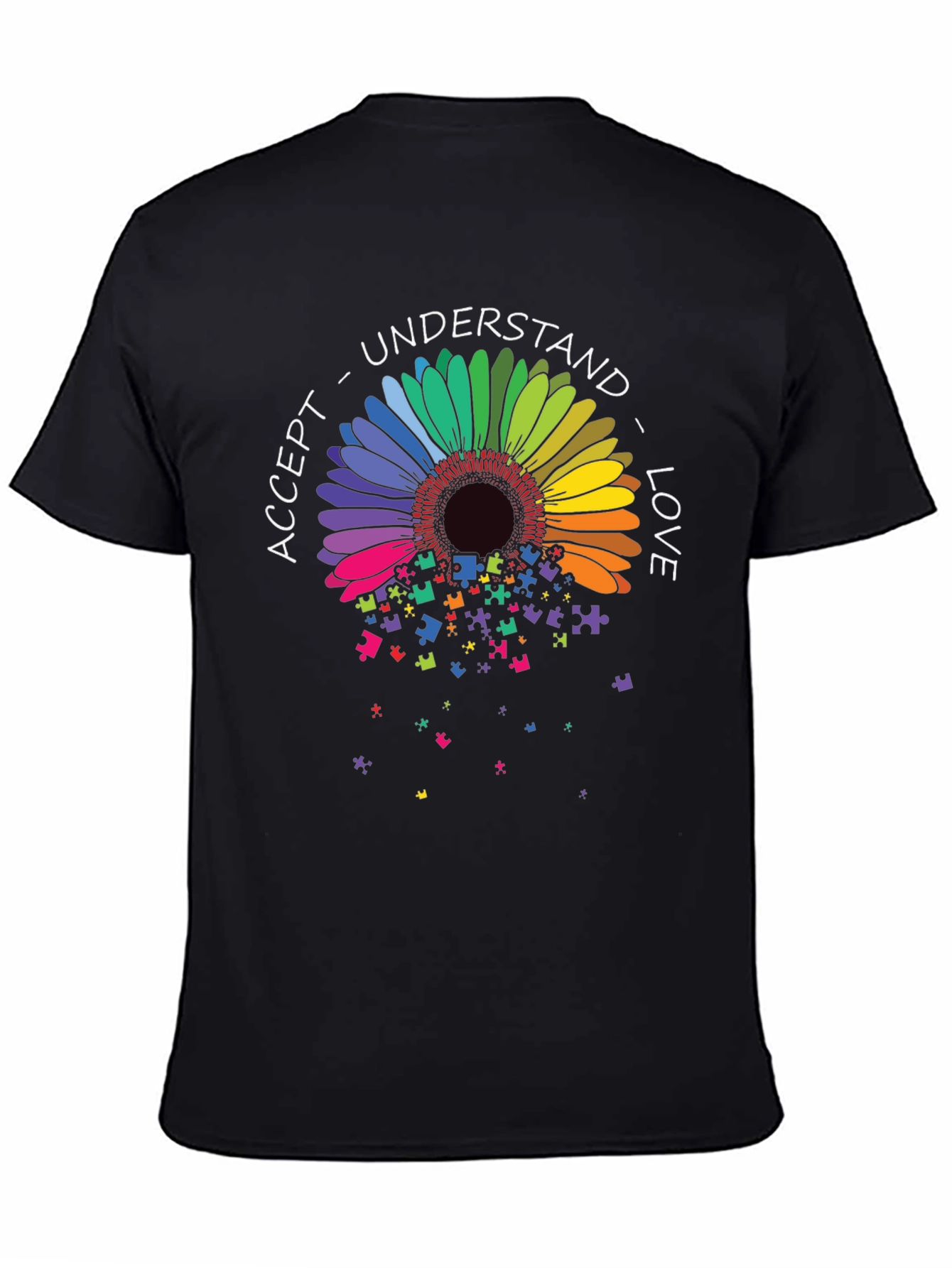 Autism Awareness Sunflower Puzzle T-Shirt
