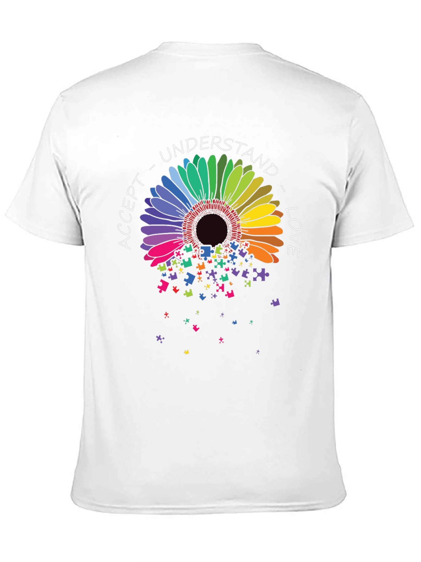 Autism Awareness Sunflower Puzzle T-Shirt