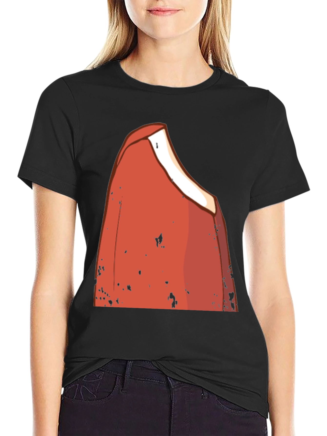 Retro Cartoon Graphic Tee - Black