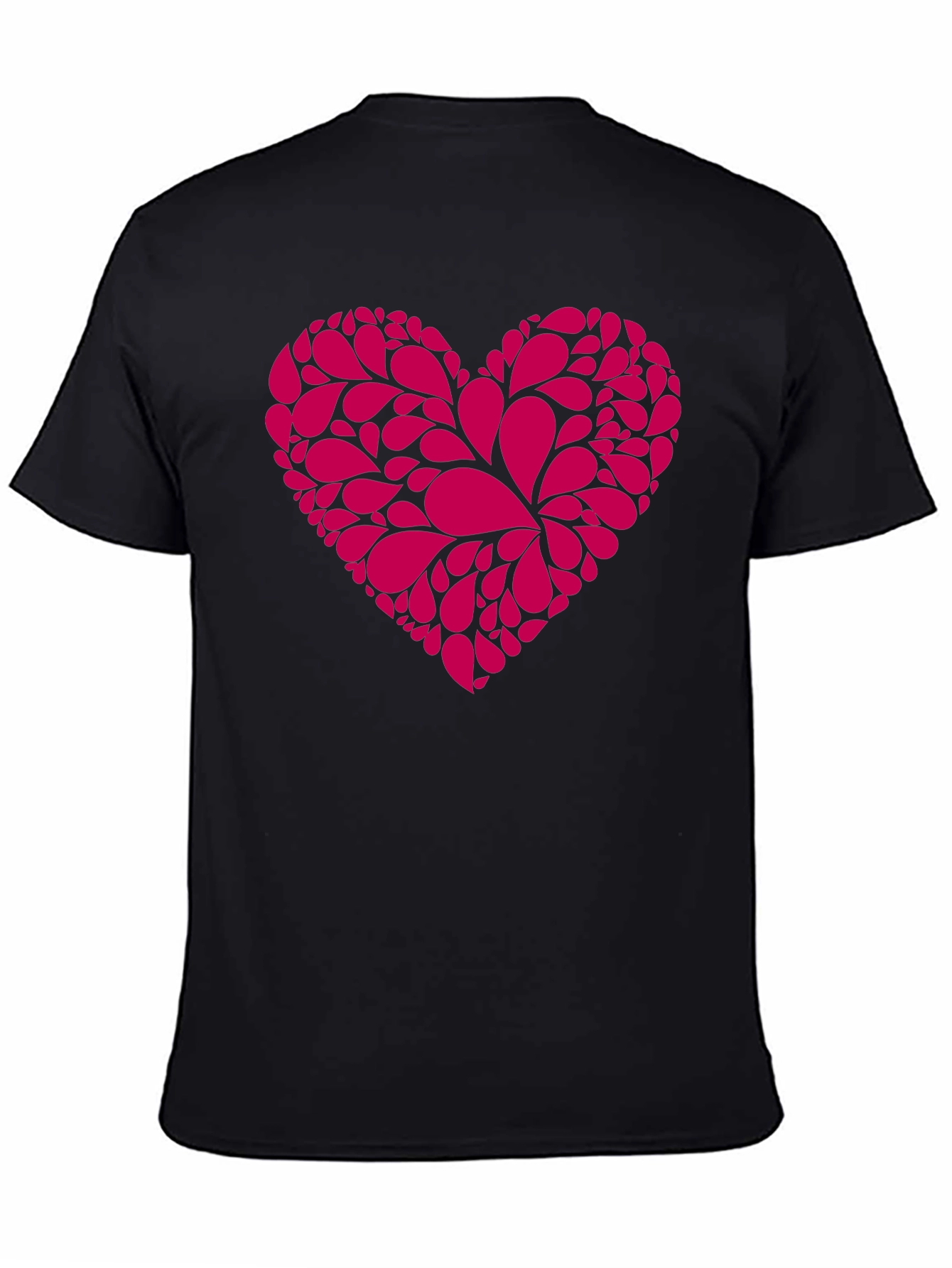 Heart Graphic Tee - Stylish Black Cotton T-Shirt
