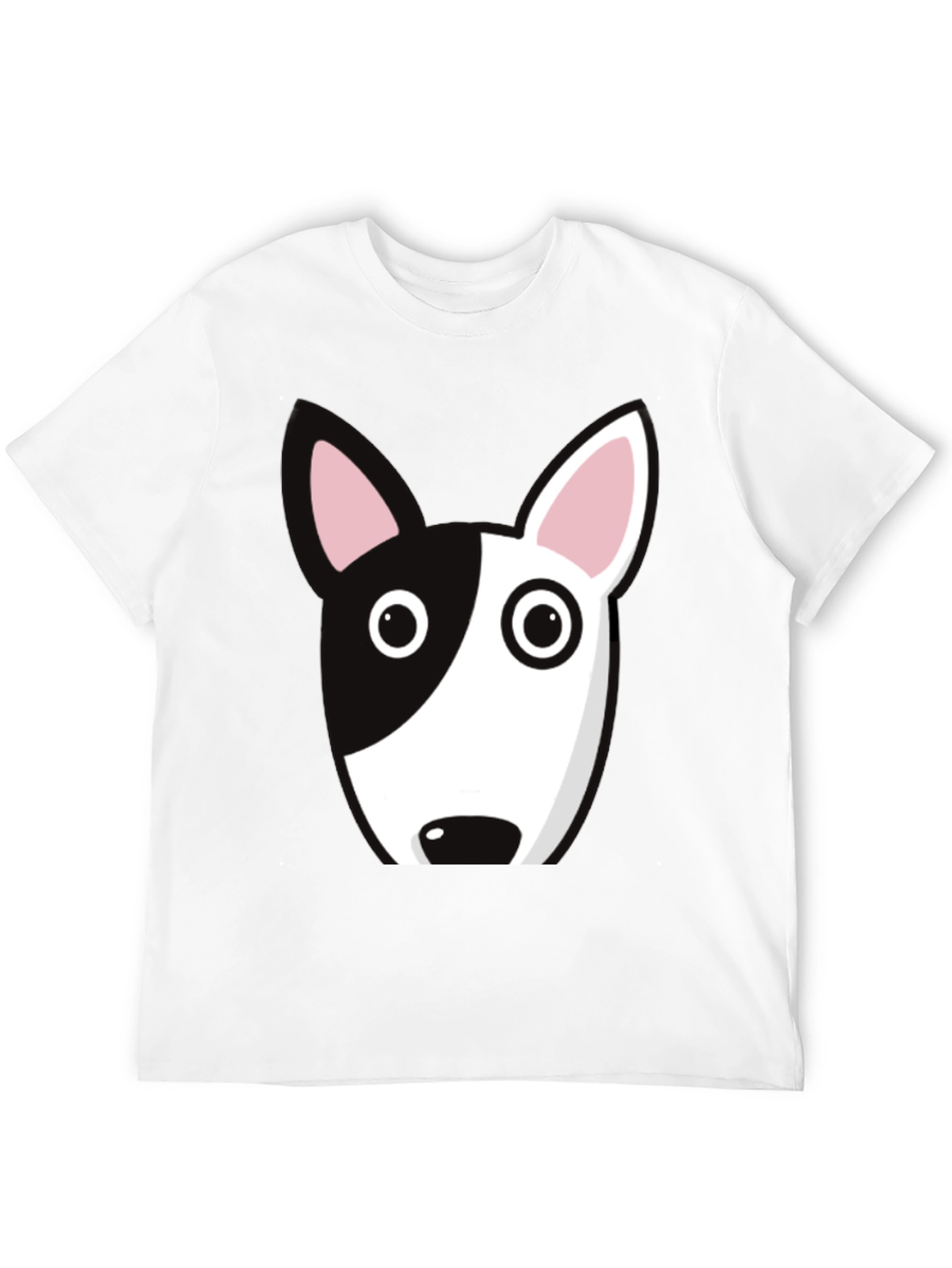 Dog Face Graphic Tee - Bull Terrier Style
