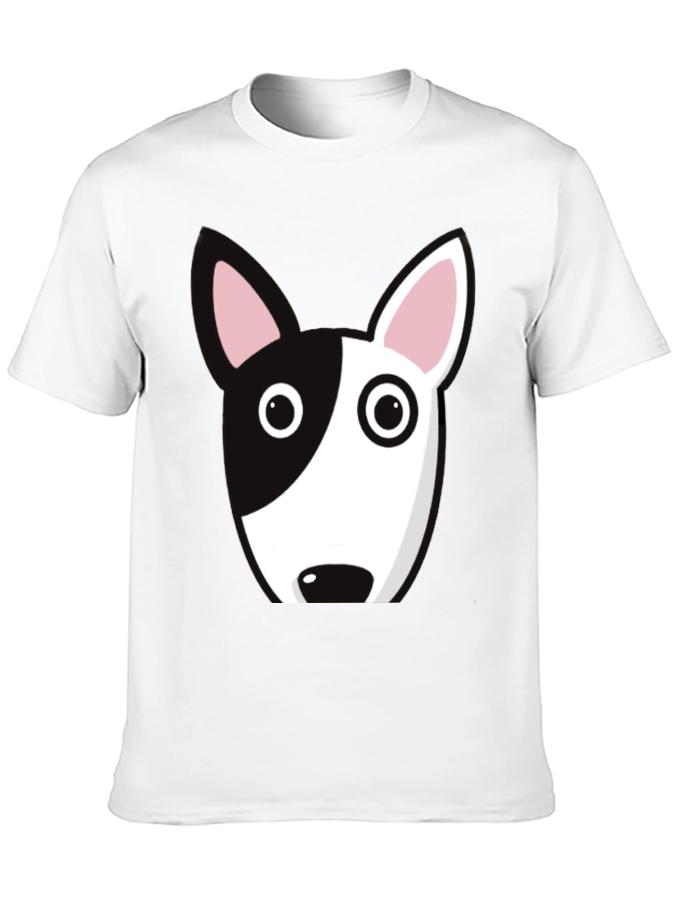 Dog Face Graphic Tee - Bull Terrier Style