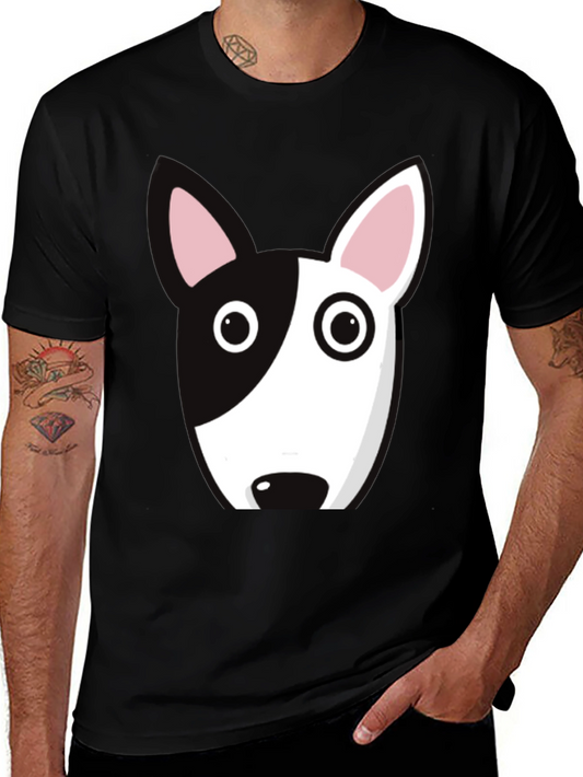 Dog Face Graphic Tee - Bull Terrier Style