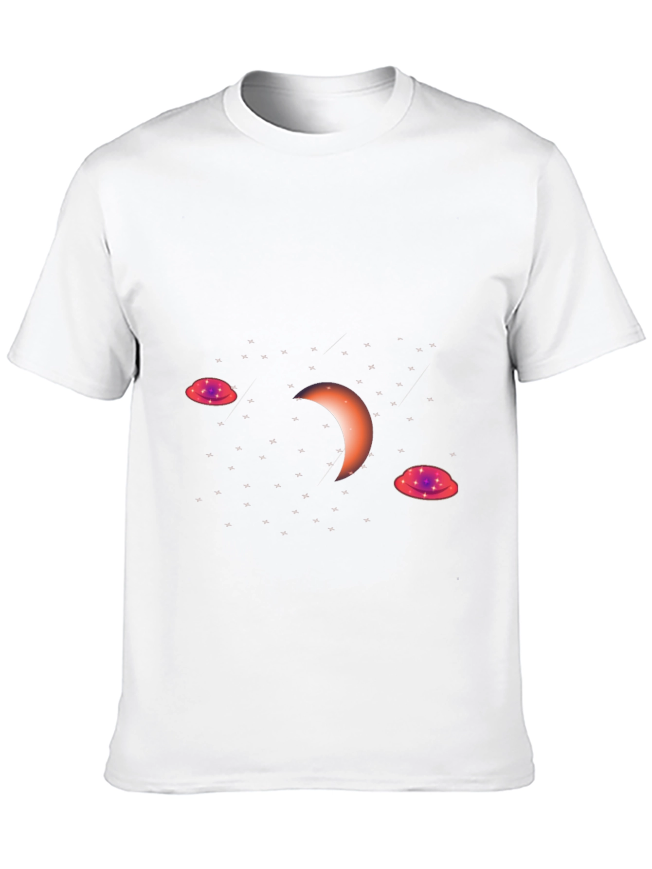 Cosmic Crescent Black T-Shirt