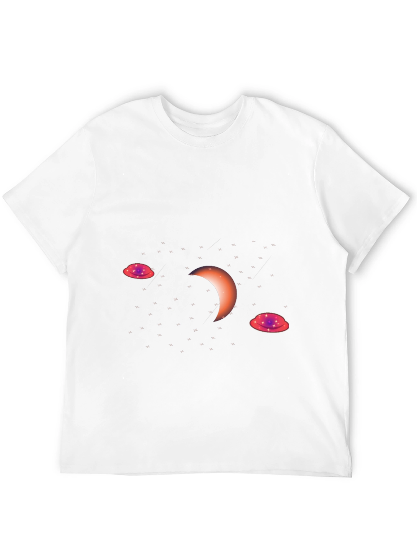 Cosmic Crescent Black T-Shirt