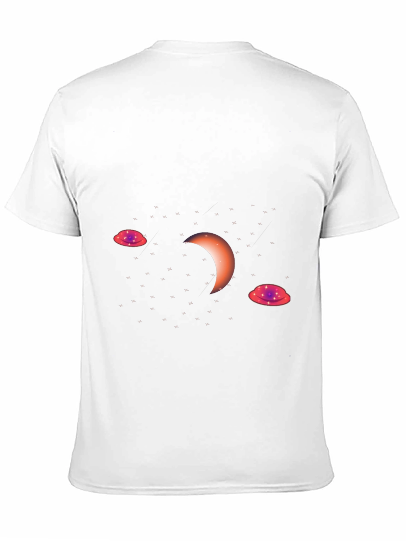 Cosmic Crescent Black T-Shirt