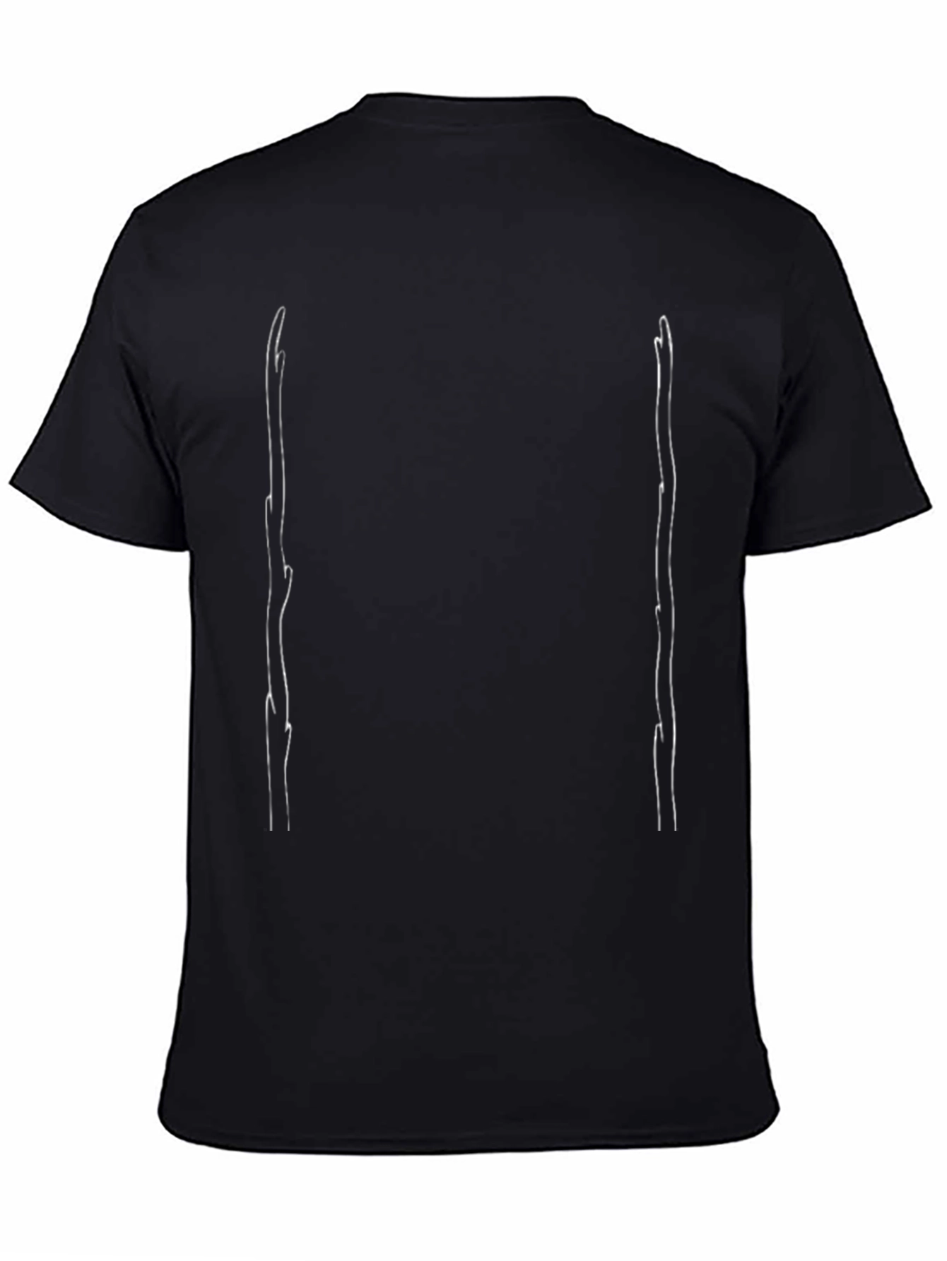 Minimalist Stick Figure Art Black T-Shirt
