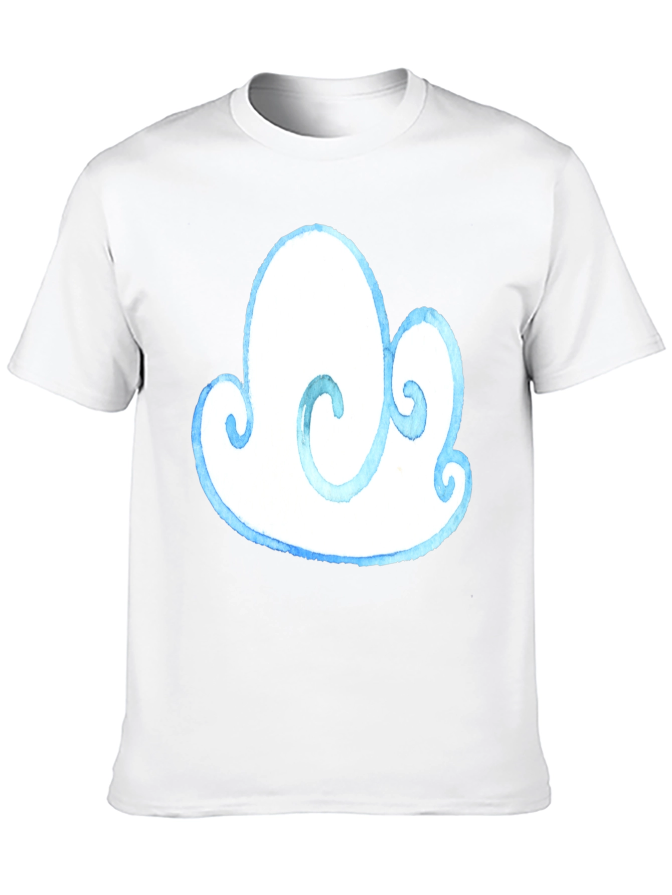 Cloud Graphic Tee - Black Cotton T-Shirt