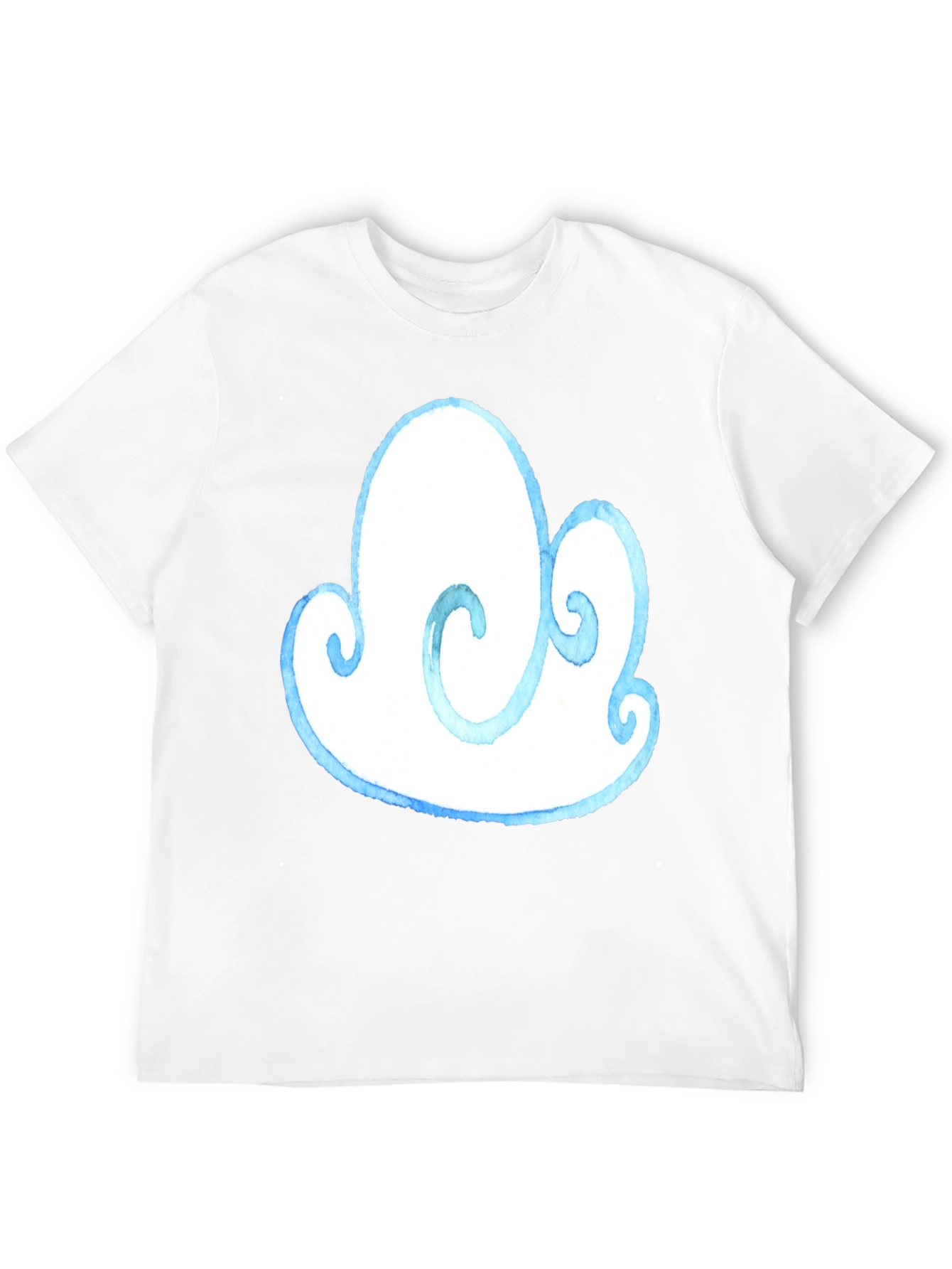 Cloud Graphic Tee - Black Cotton T-Shirt