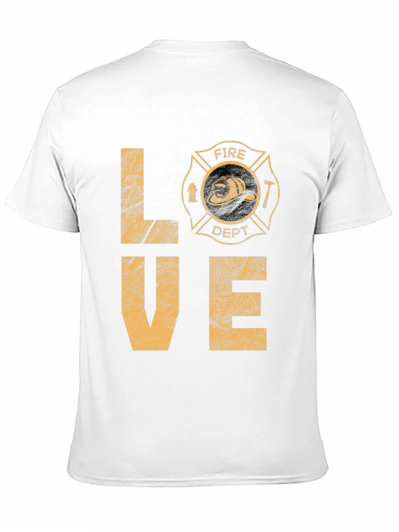 Fire Dept LOVE Graphic T-Shirt - Black Cotton Tee