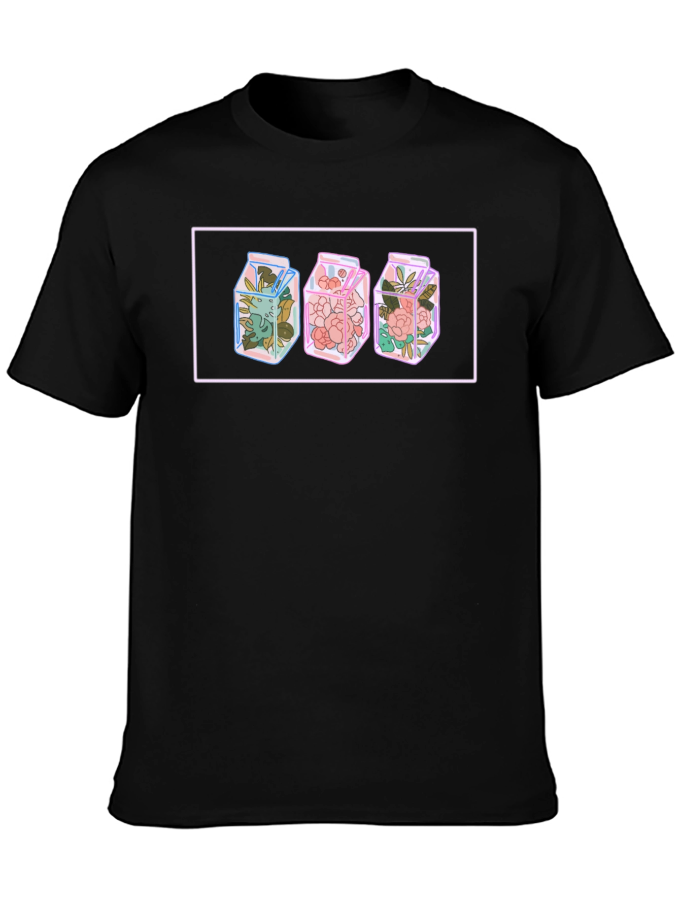 Floral Milk Carton Graphic Tee