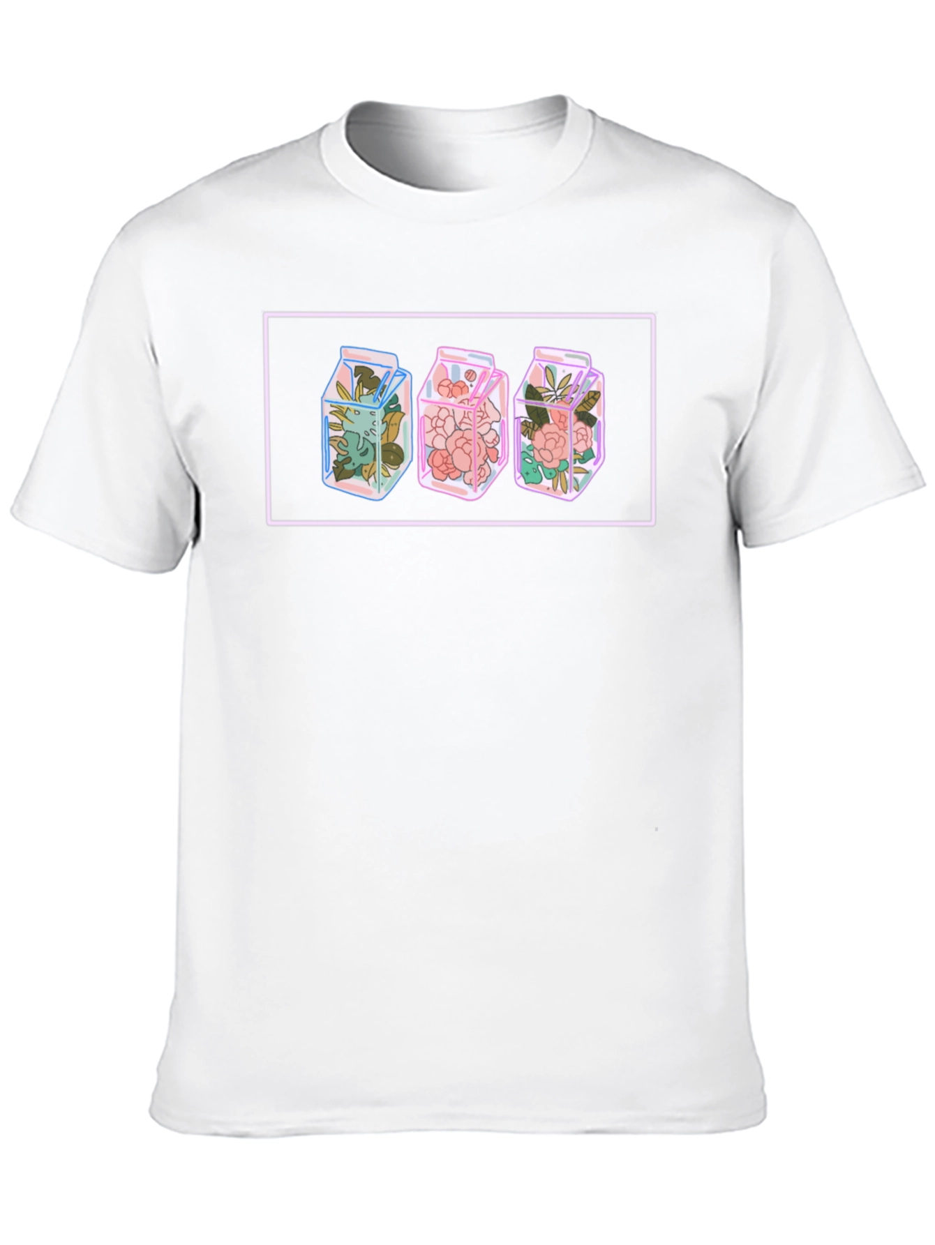 Floral Milk Carton Graphic Tee