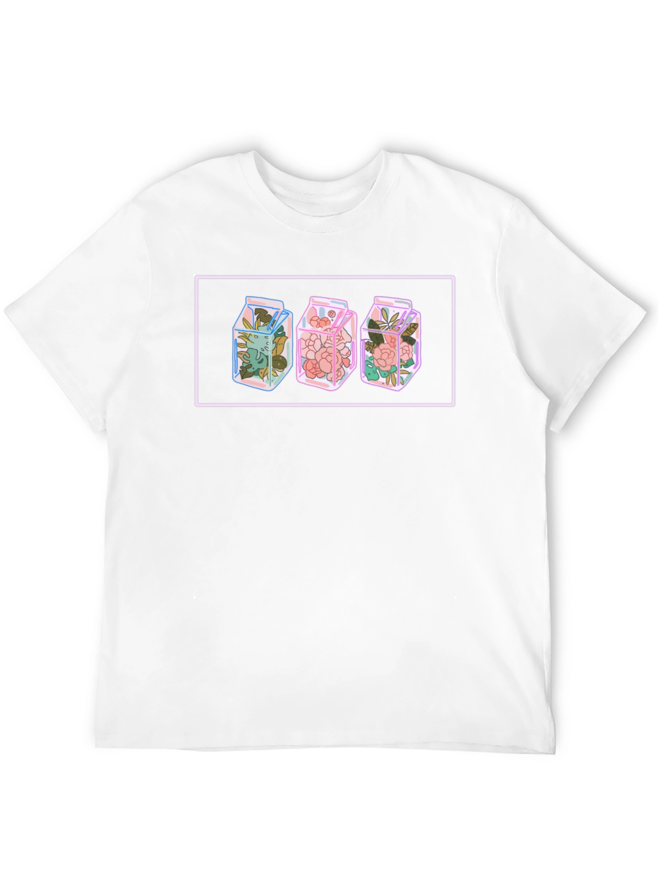 Floral Milk Carton Graphic Tee