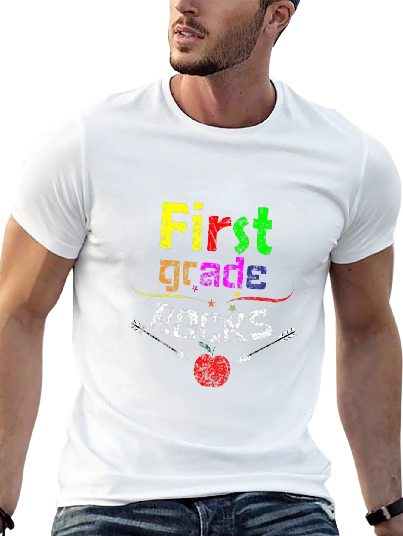 First Grade Rocks Black T-Shirt