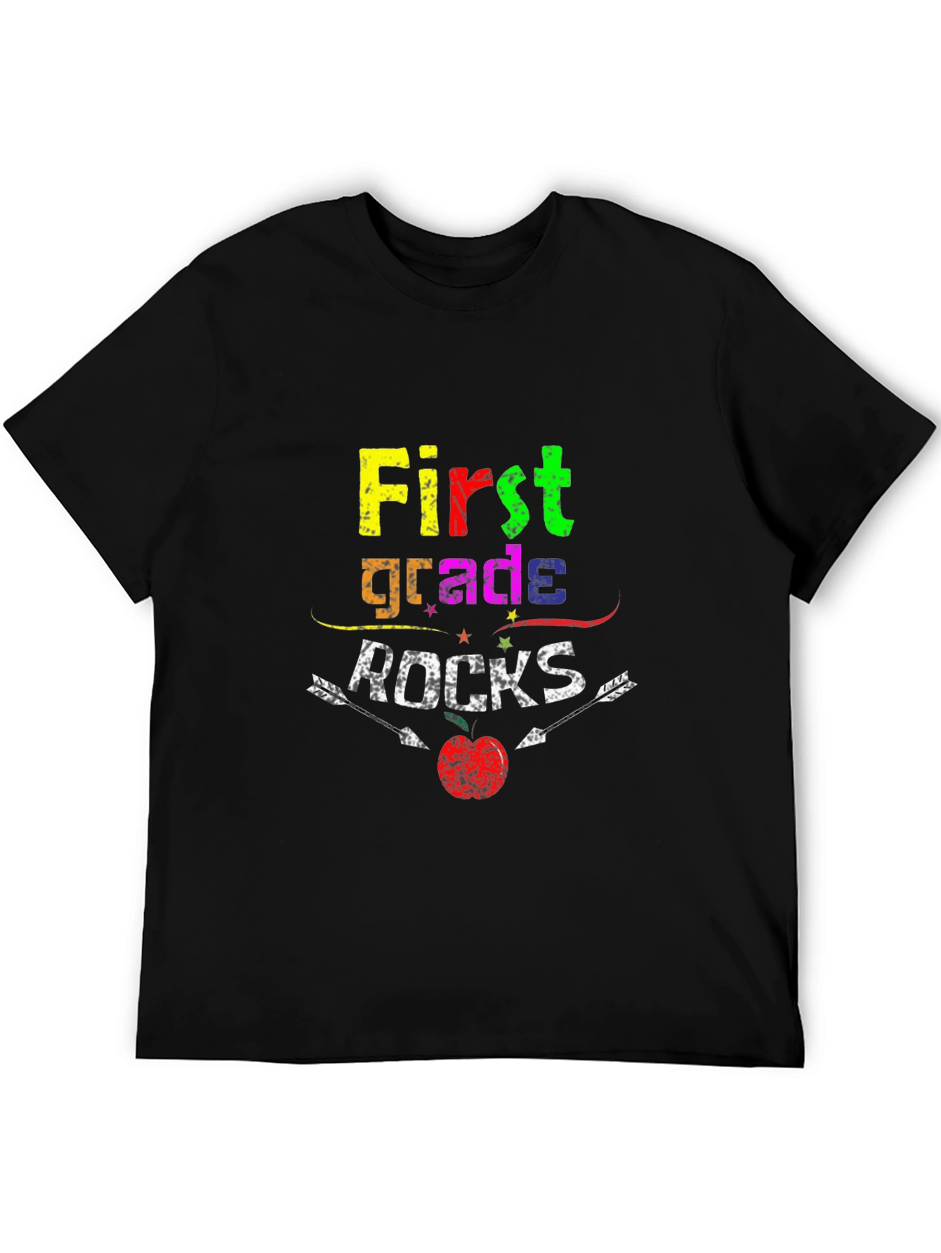 First Grade Rocks Black T-Shirt