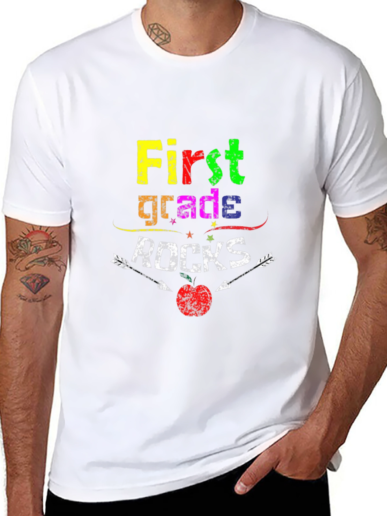 First Grade Rocks Black T-Shirt