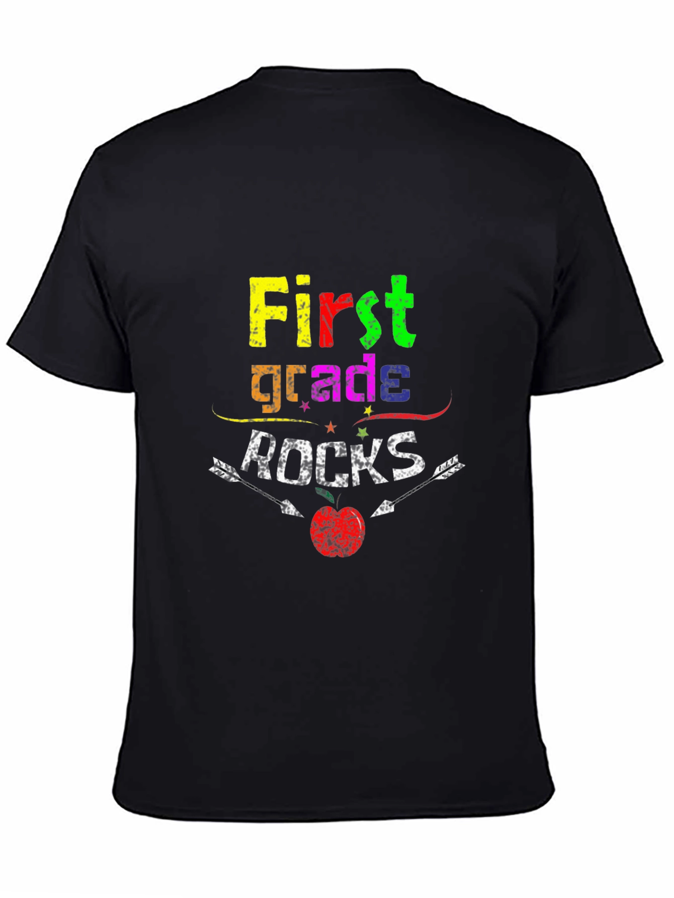 First Grade Rocks Black T-Shirt