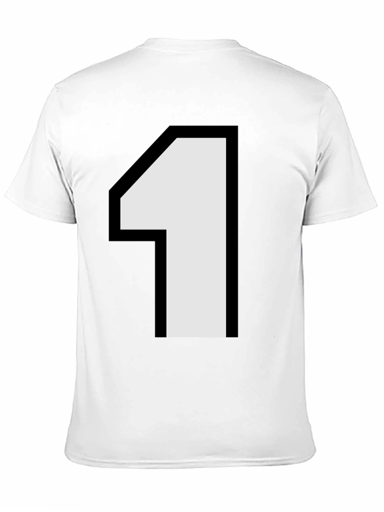 Number One Graphic Tee - Black Cotton Casual Shirt