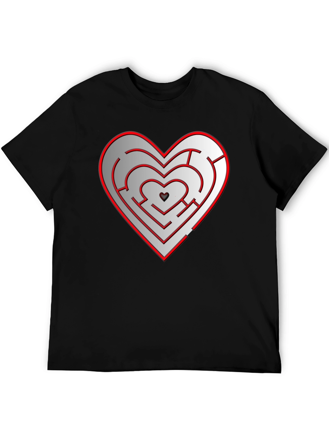 Heart Maze T-Shirt - Solve the Puzzle of Love!