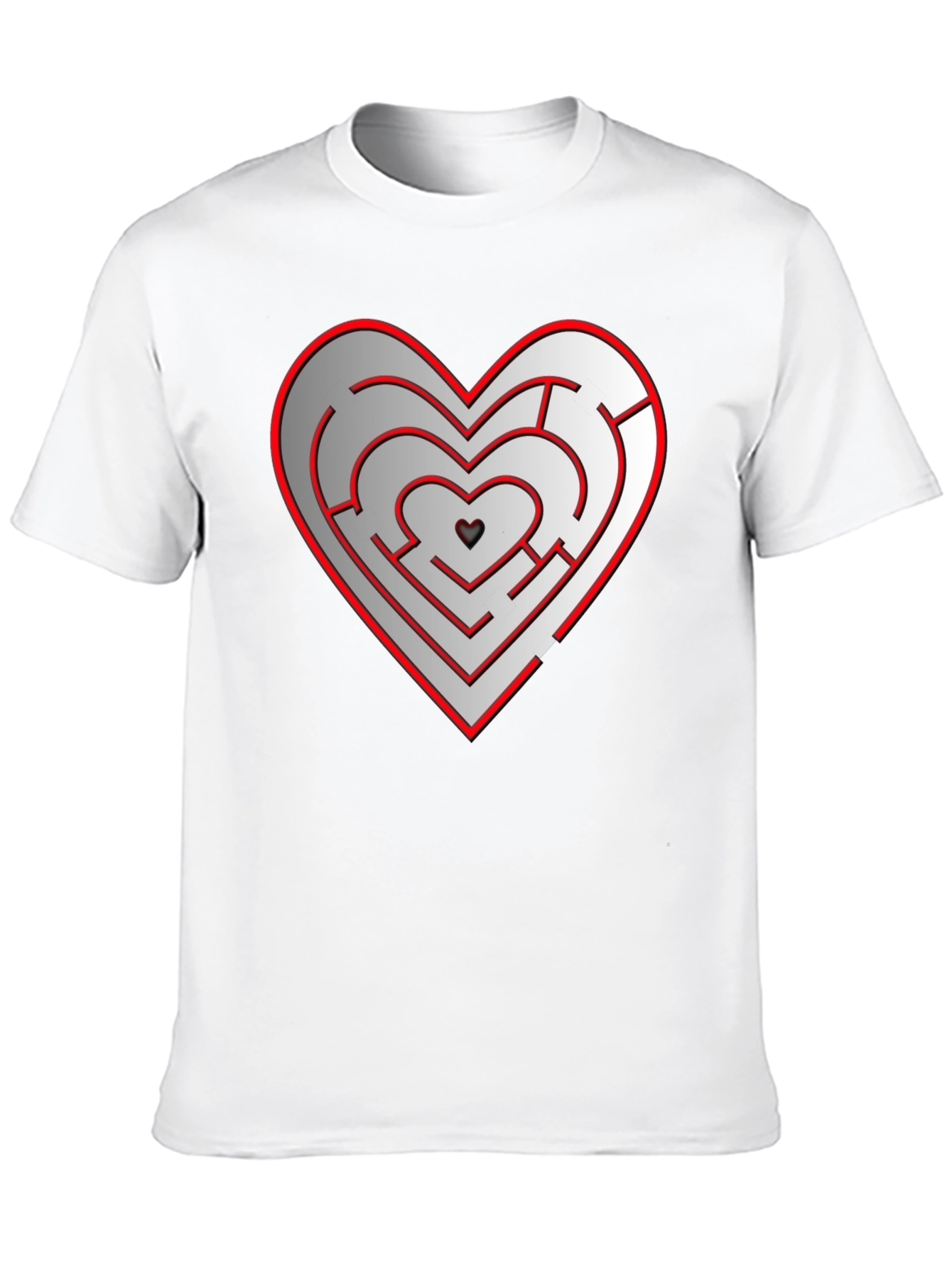 Heart Maze T-Shirt - Solve the Puzzle of Love!