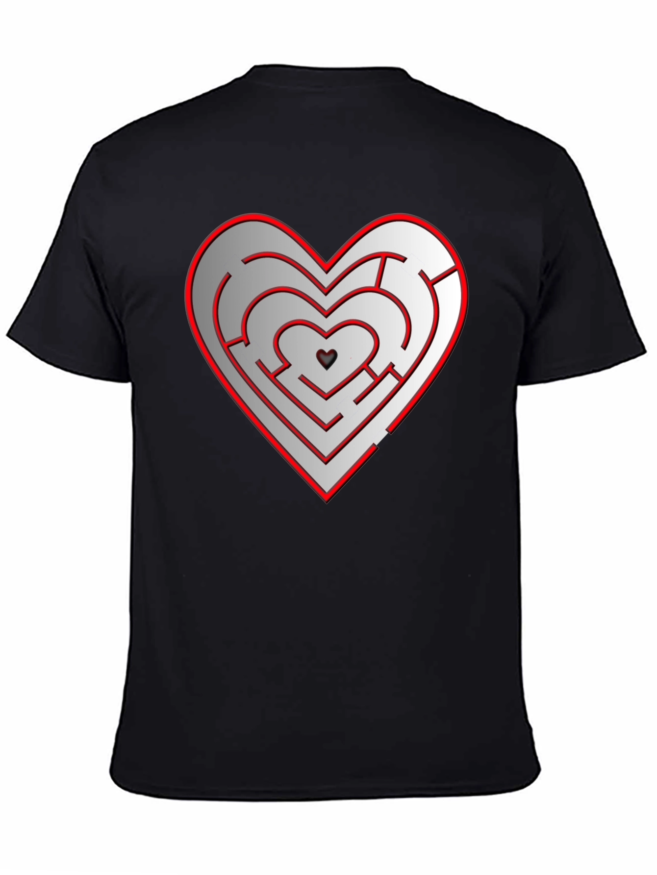 Heart Maze T-Shirt - Solve the Puzzle of Love!
