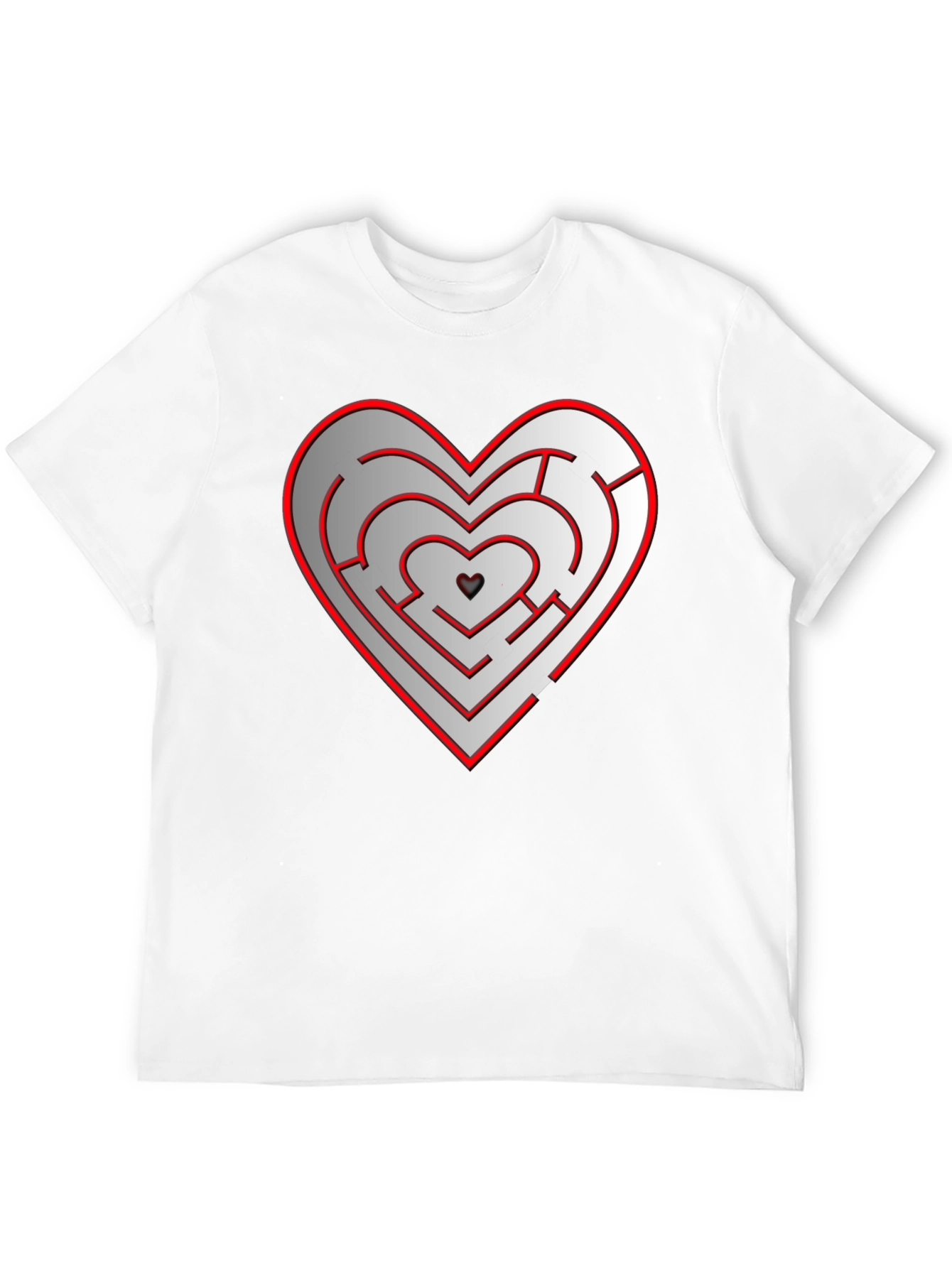 Heart Maze T-Shirt - Solve the Puzzle of Love!