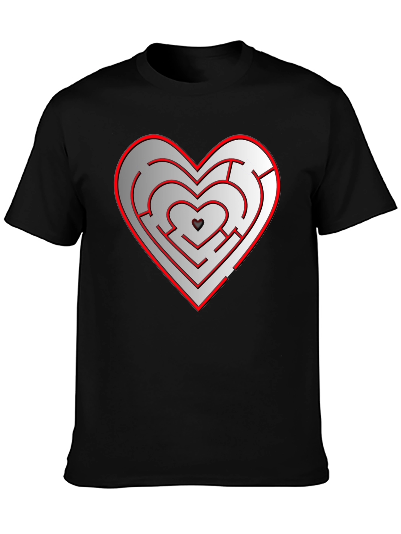 Heart Maze T-Shirt - Solve the Puzzle of Love!
