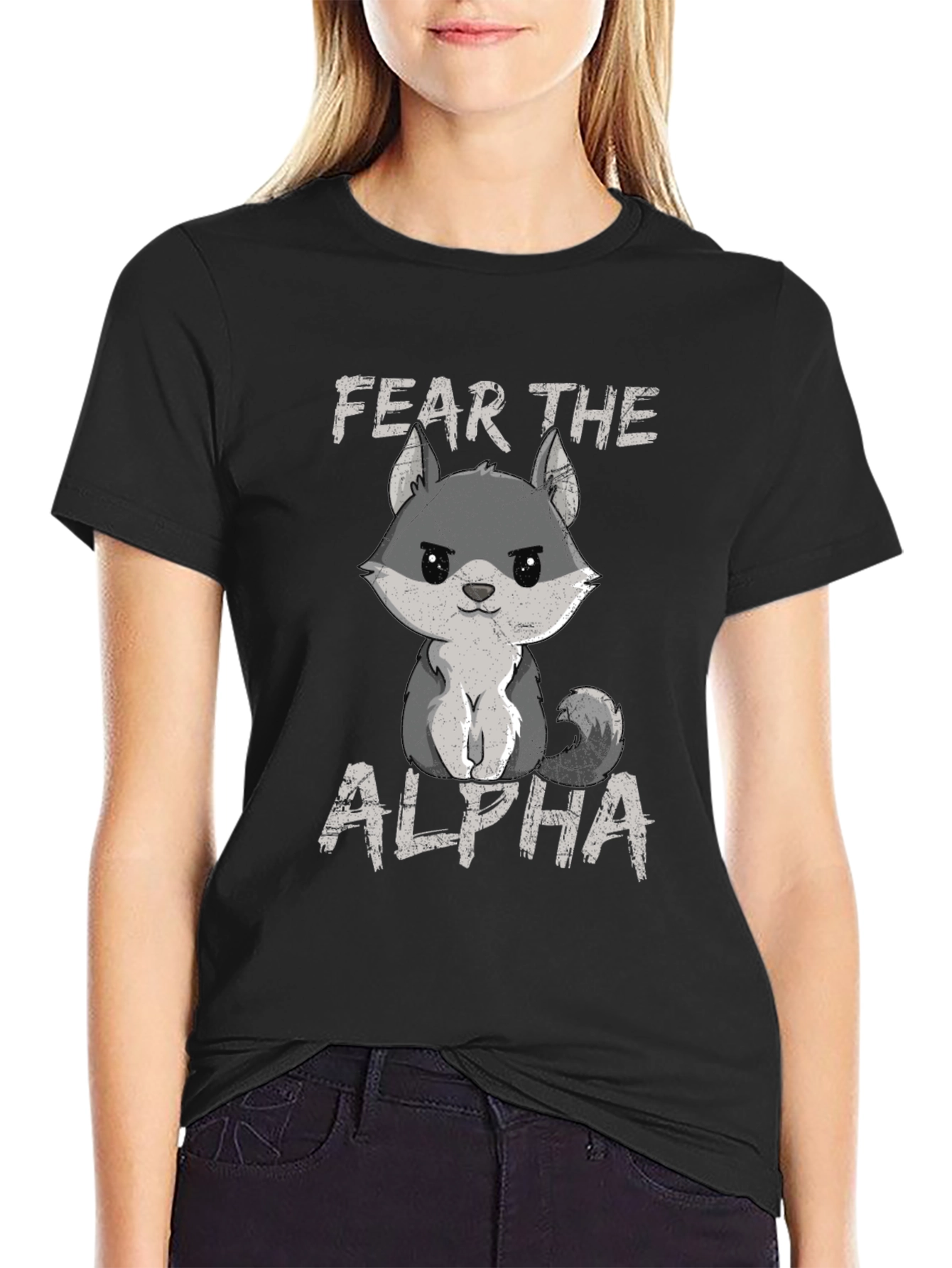 Fear The Alpha Wolf Graphic T-Shirt