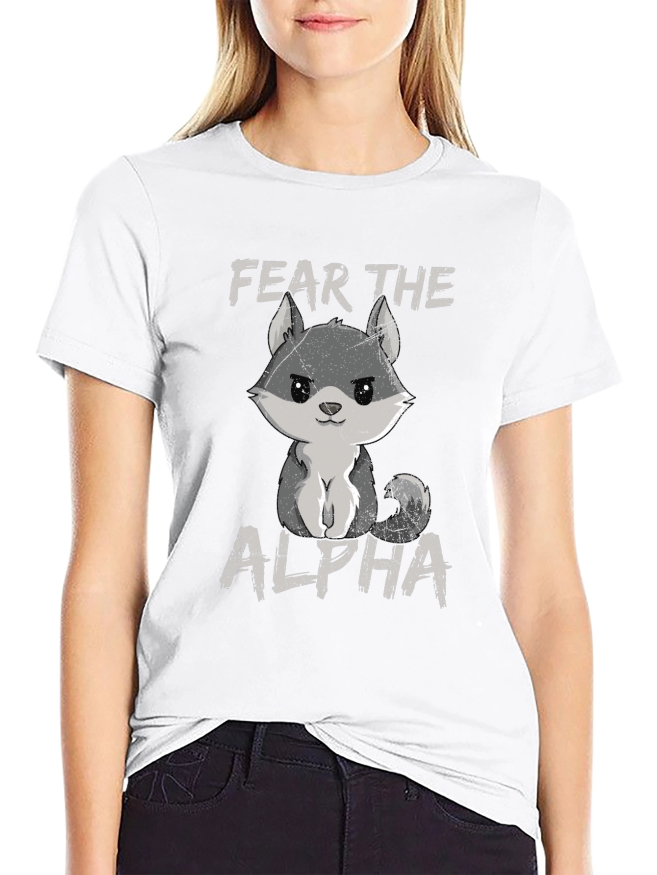 Fear The Alpha Wolf Graphic T-Shirt