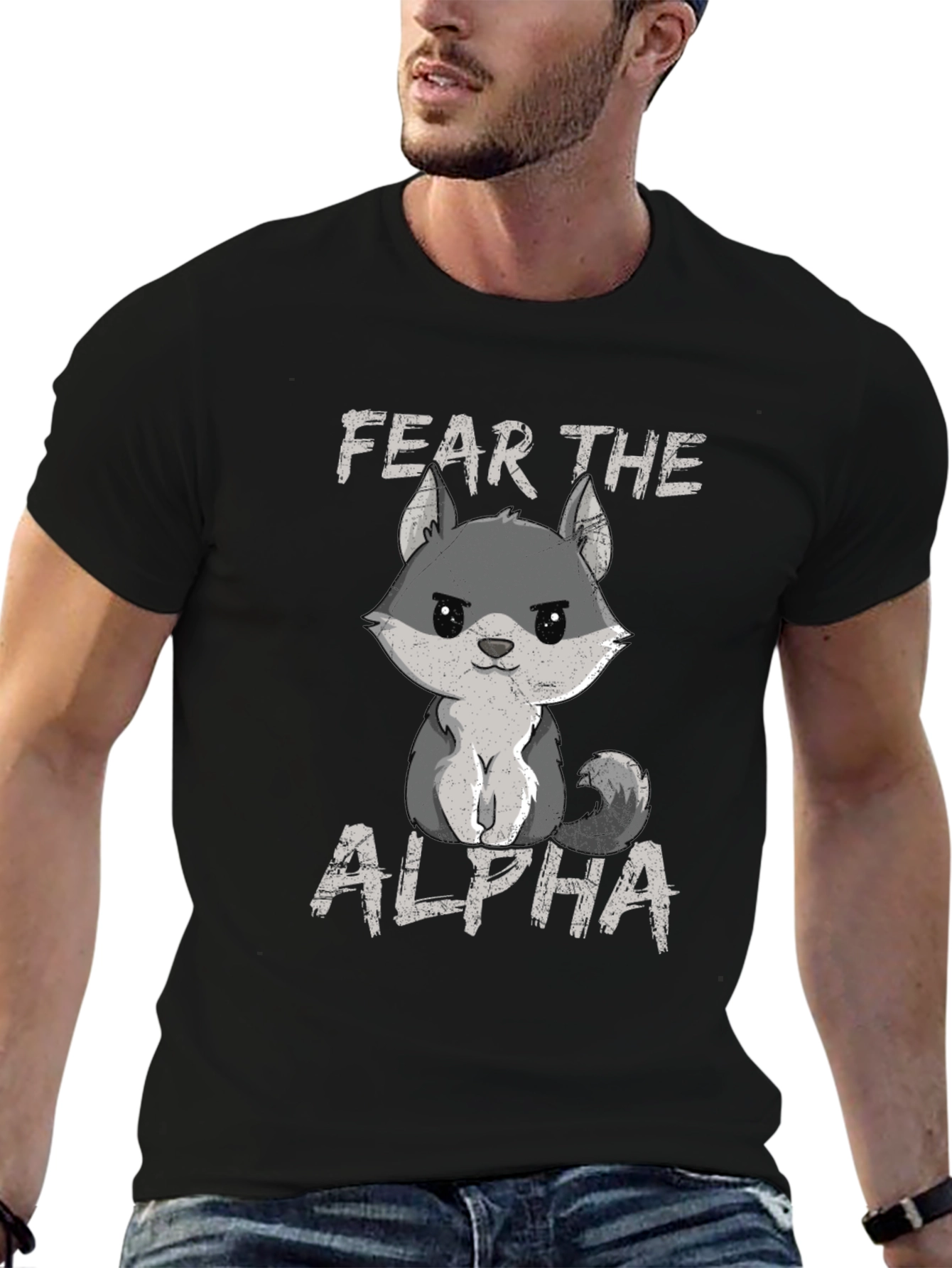 Fear The Alpha Wolf Graphic T-Shirt