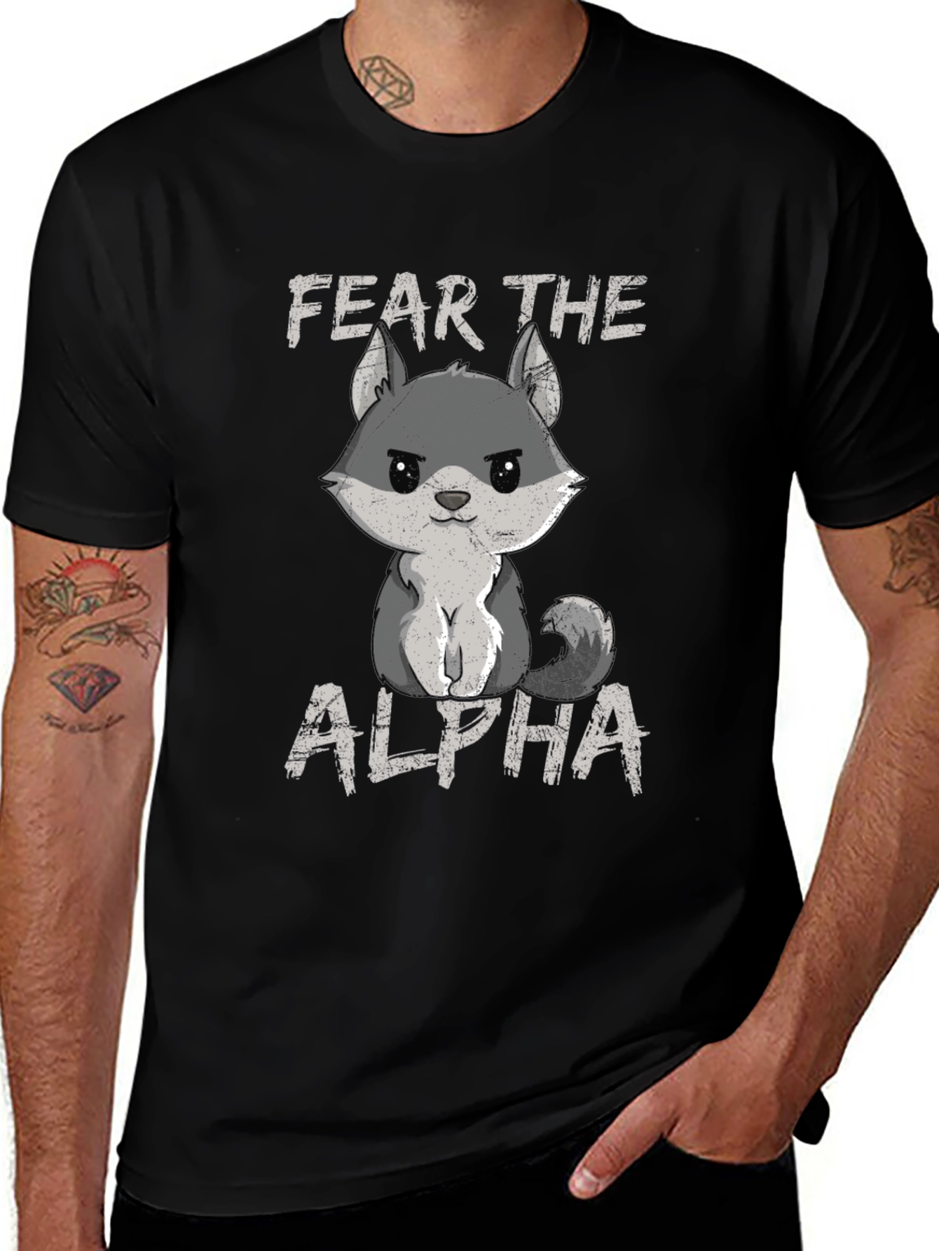 Fear The Alpha Wolf Graphic T-Shirt