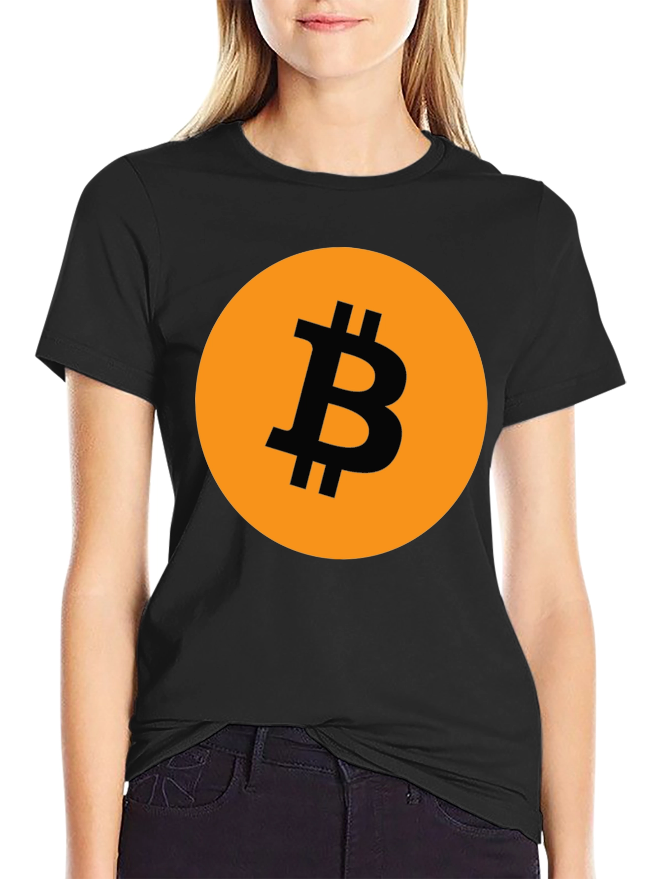 Bitcoin Logo Graphic Tee - Black