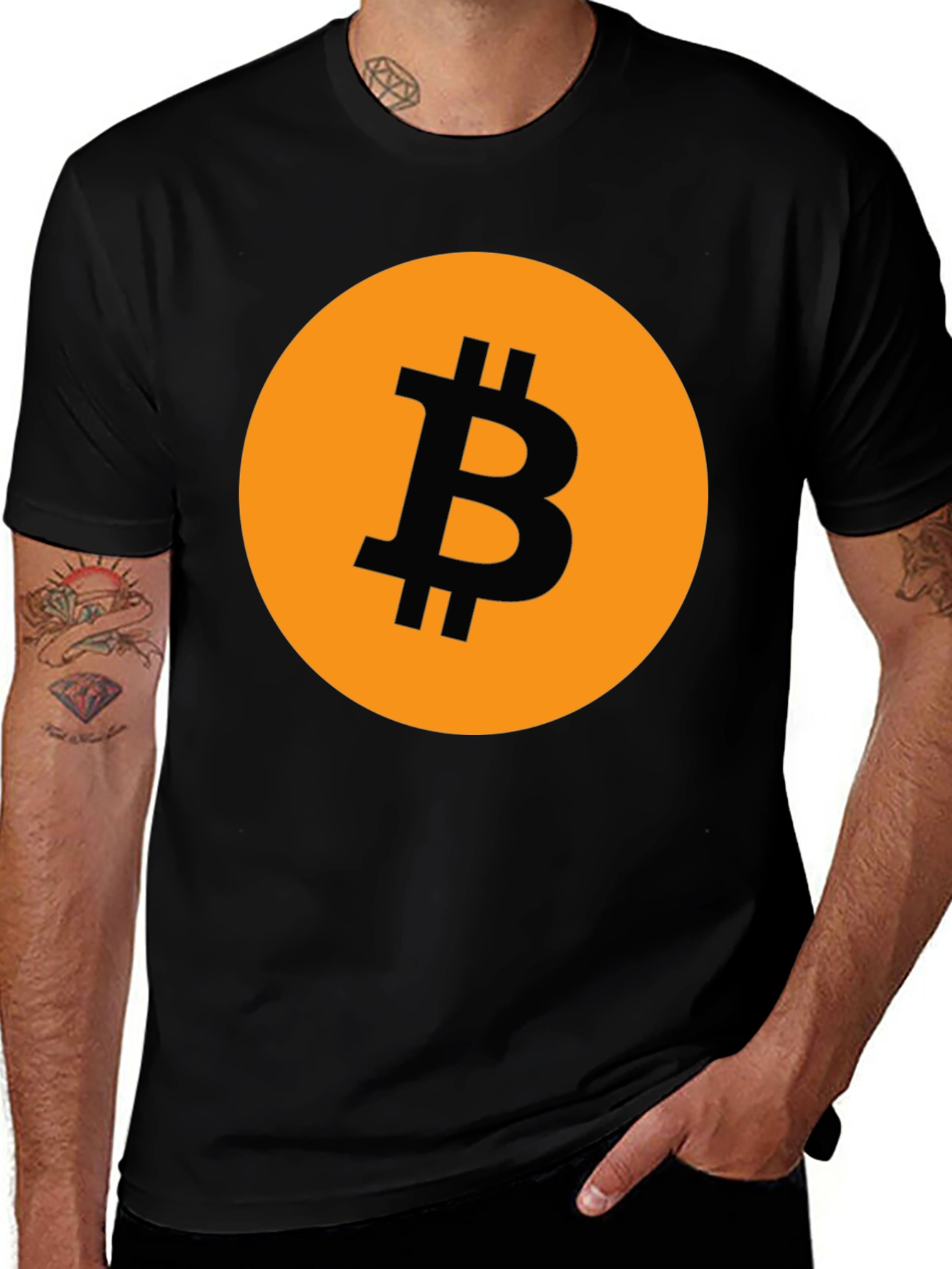 Bitcoin Logo Graphic Tee - Black
