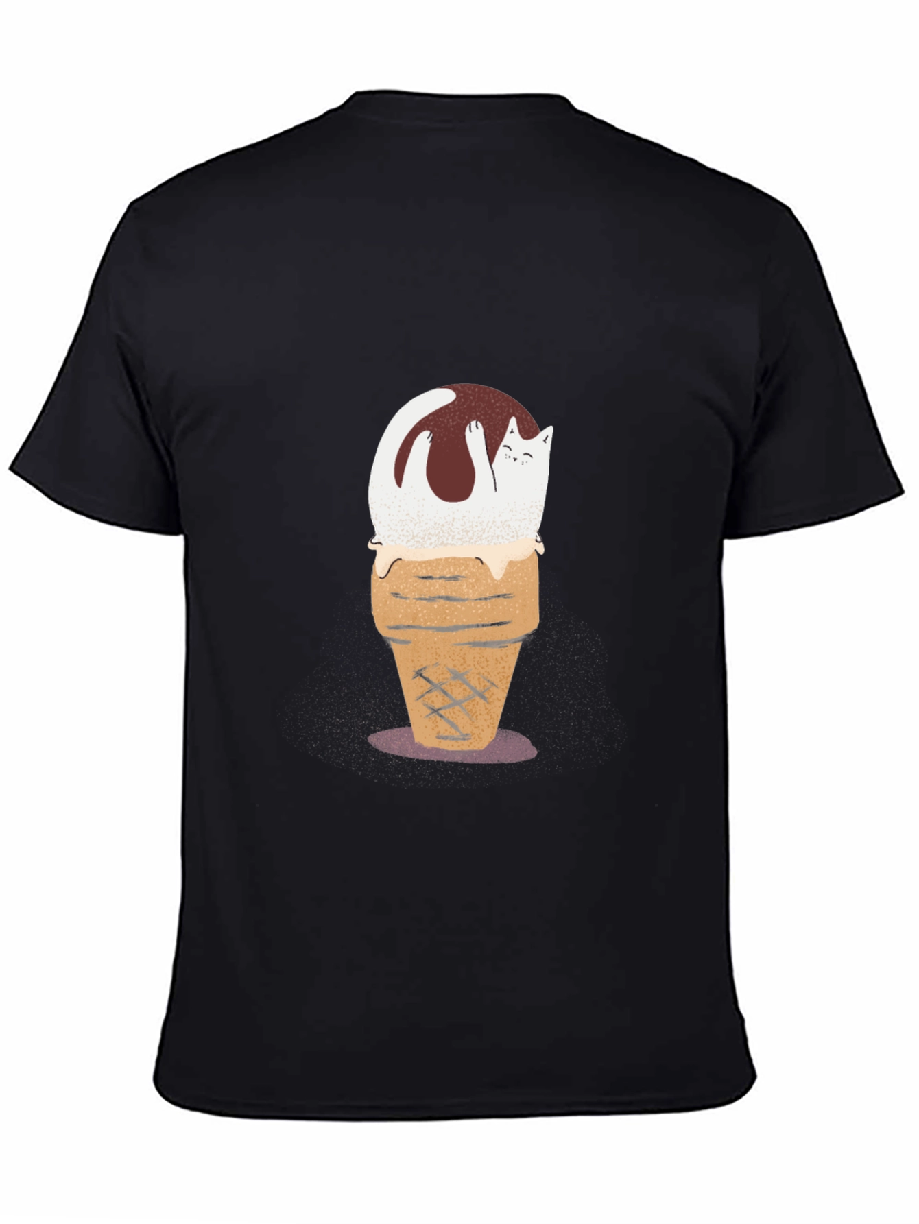 Cat Ice Cream Cone Graphic Tee