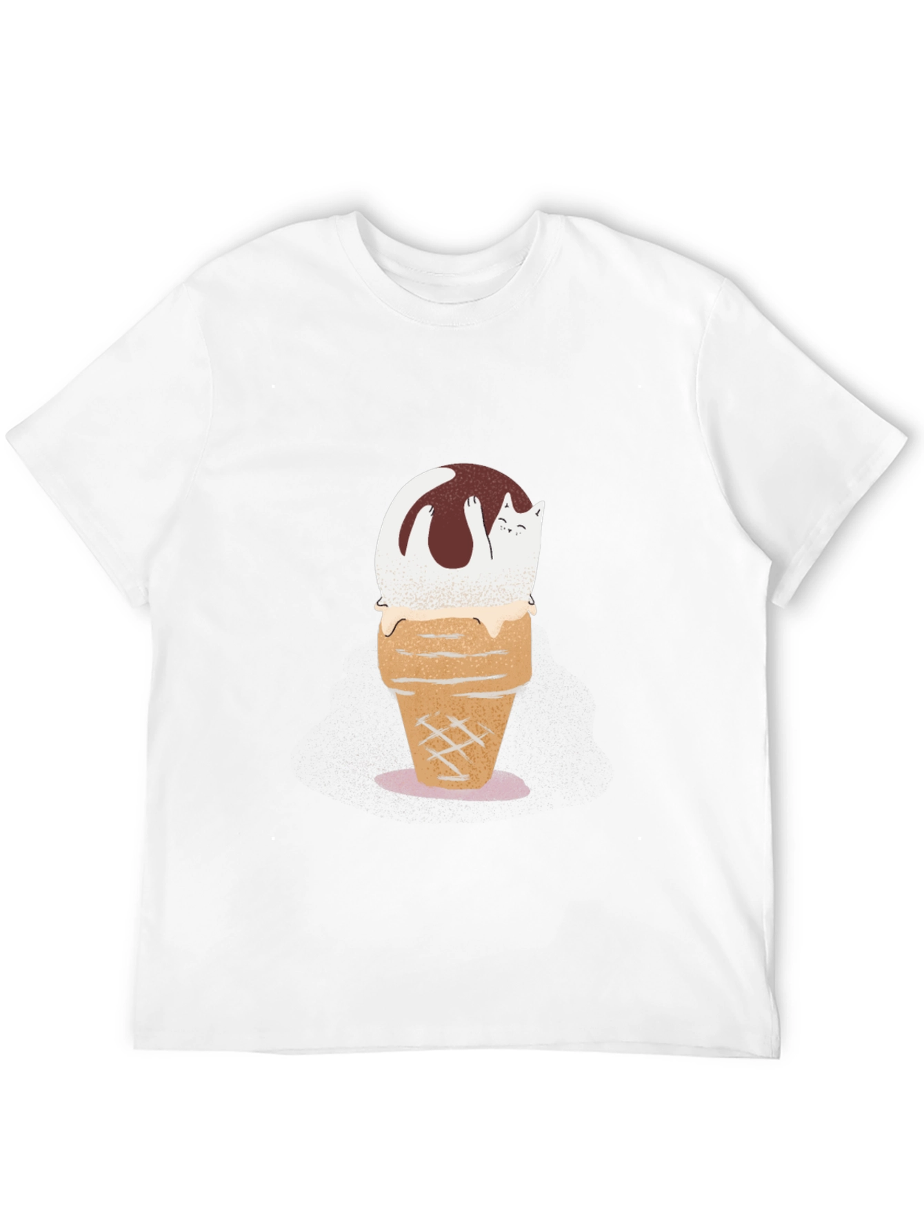 Cat Ice Cream Cone Graphic Tee