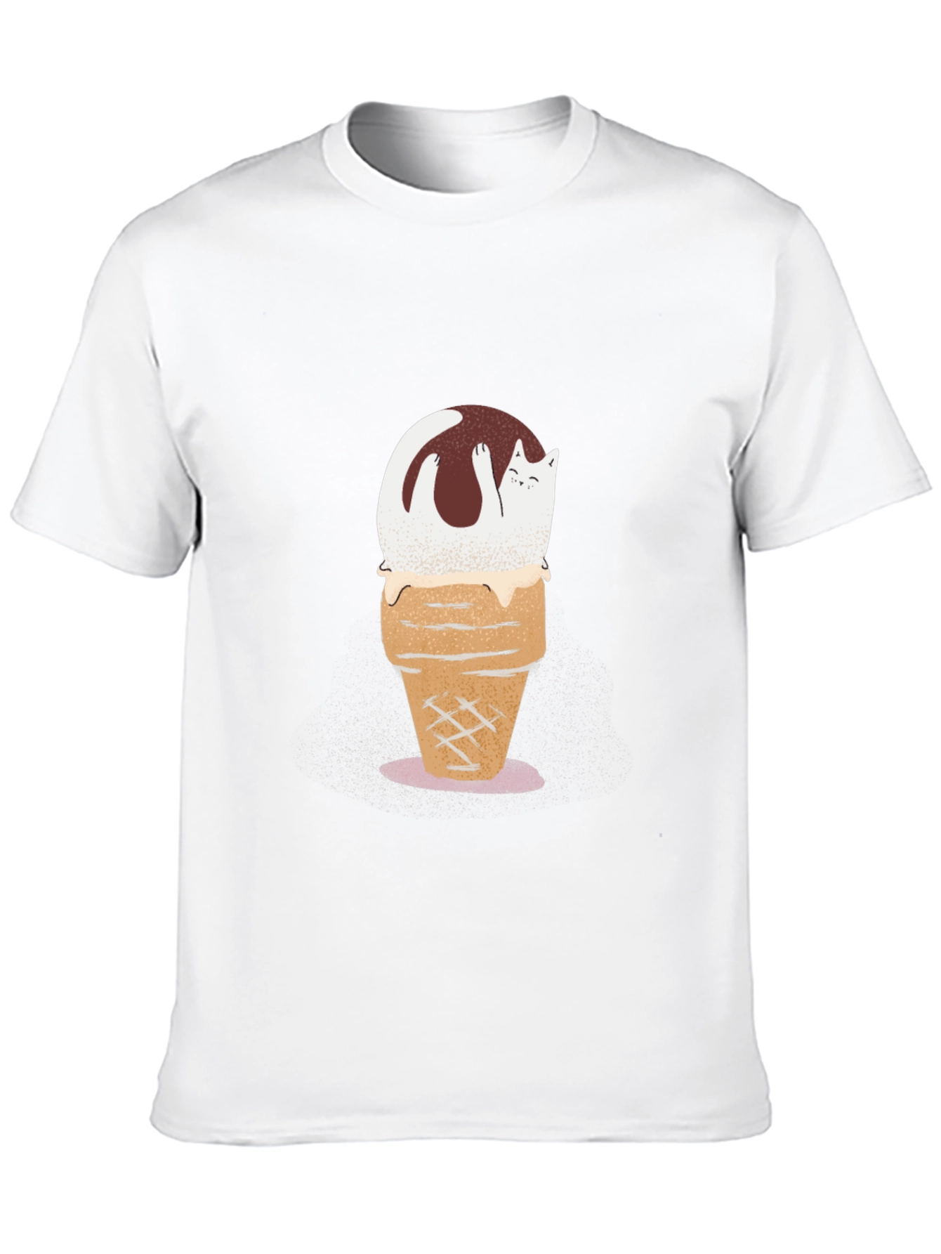 Cat Ice Cream Cone Graphic Tee
