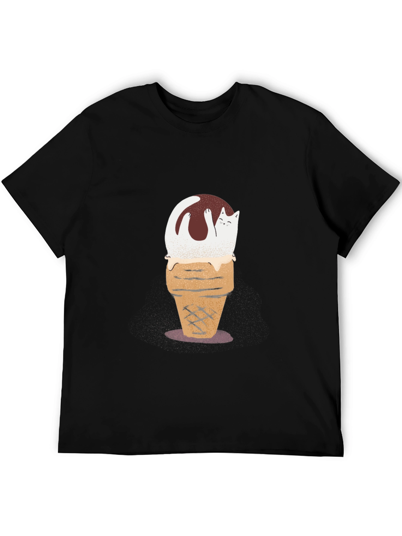 Cat Ice Cream Cone Graphic Tee