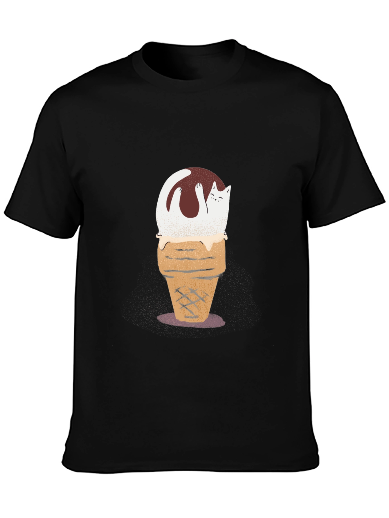Cat Ice Cream Cone Graphic Tee