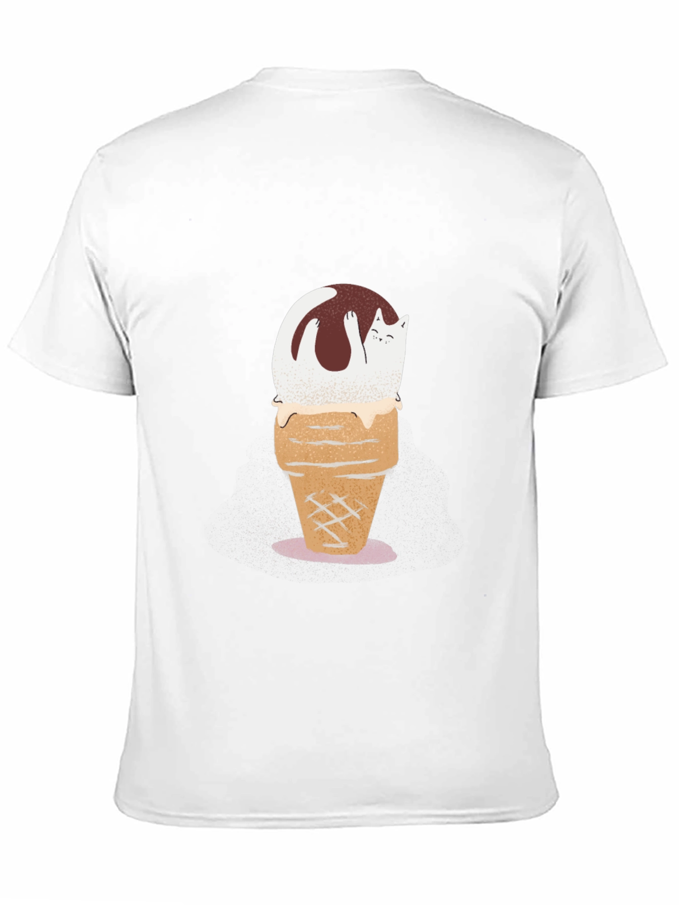 Cat Ice Cream Cone Graphic Tee